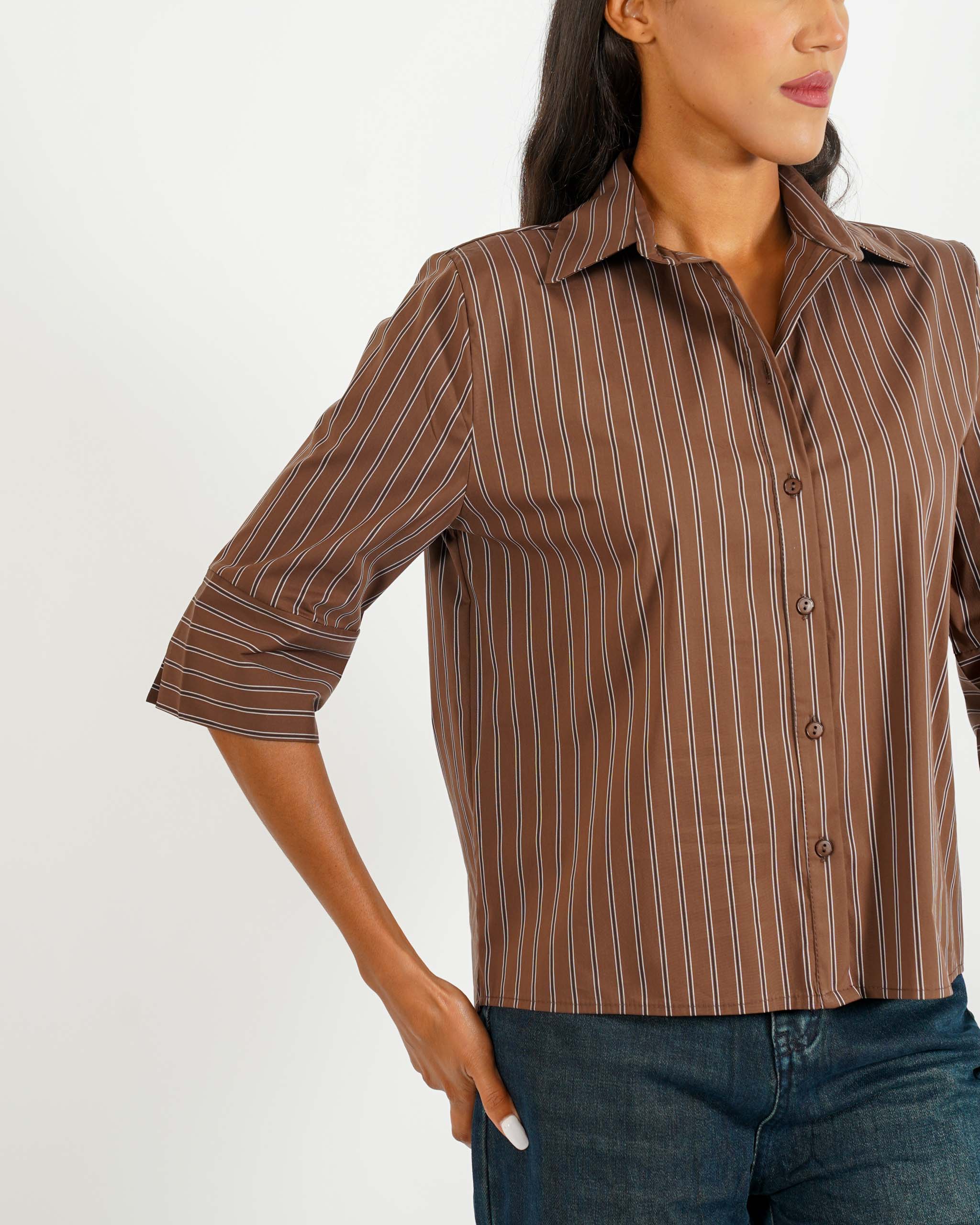 Camicia rigata in cotone - Nuoro - Hope Fashion