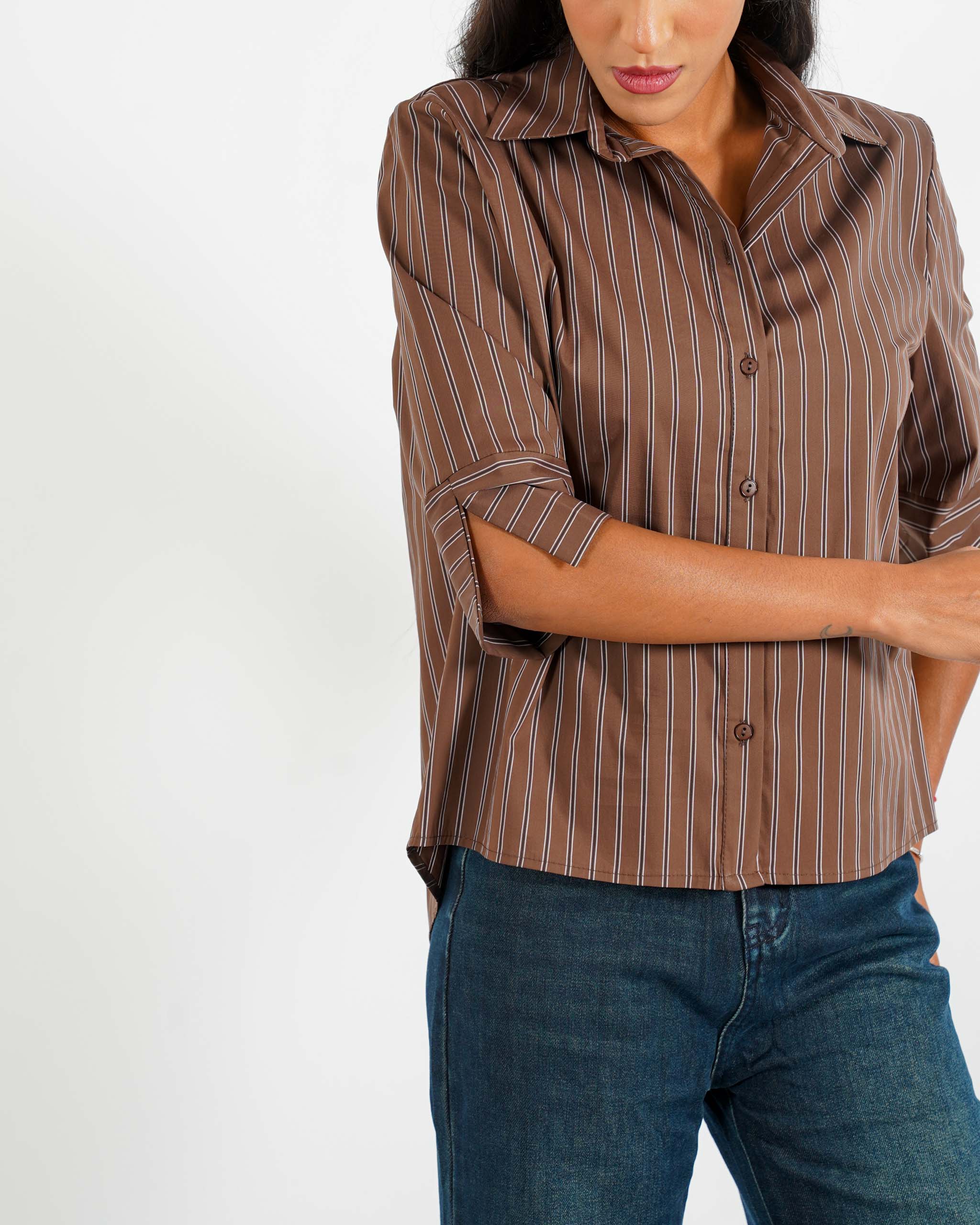 Camicia rigata in cotone - Nuoro - Hope Fashion