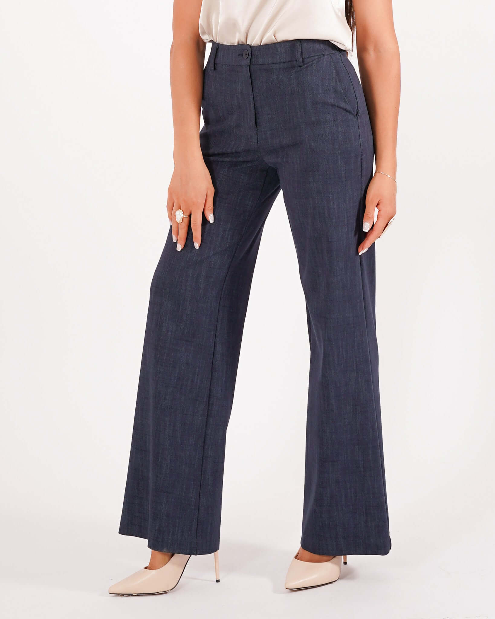 Pantaloni gamba larga in denim - Talanga