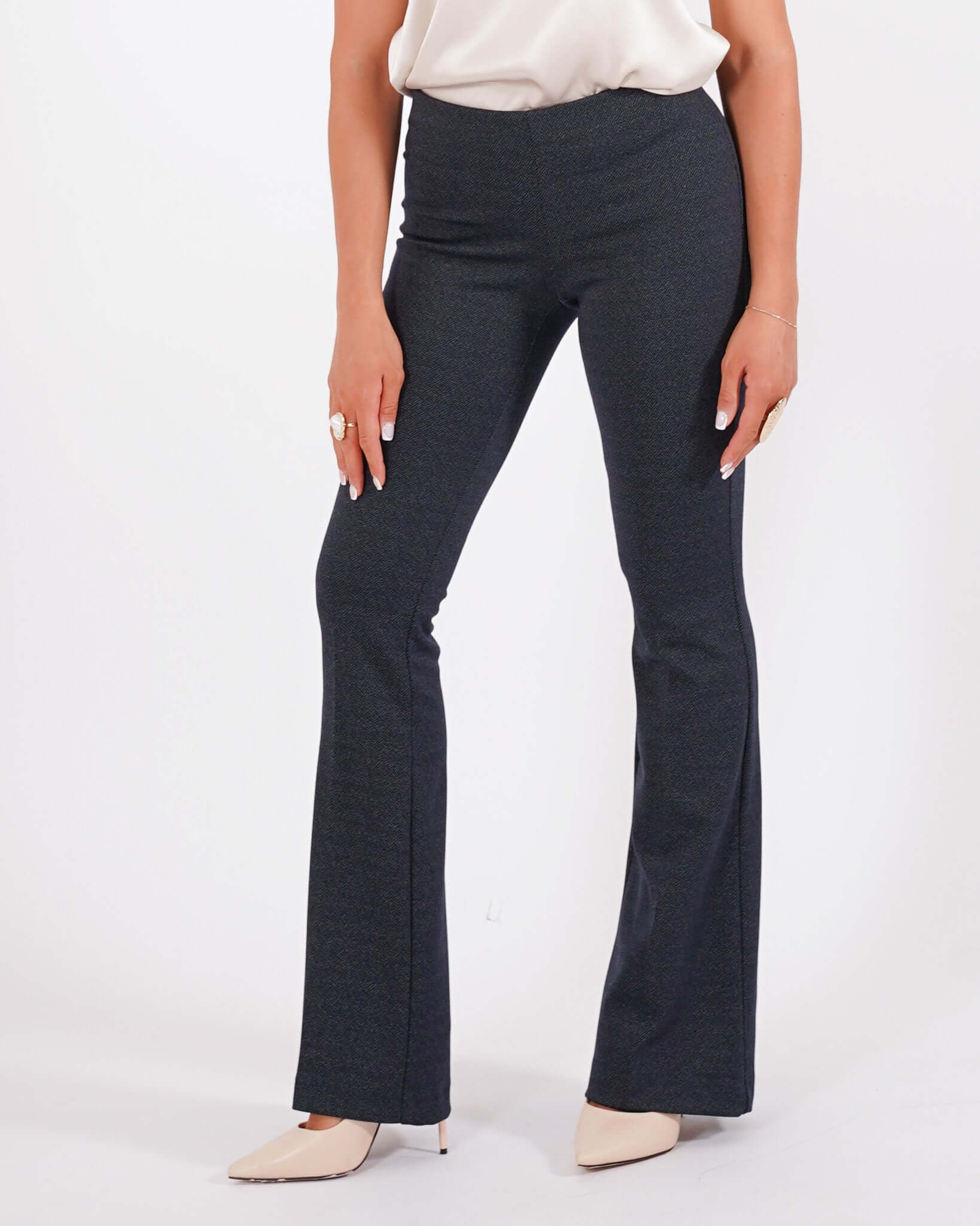 Pantaloni a zampa in punto stoffa - Morales - Hope Fashion