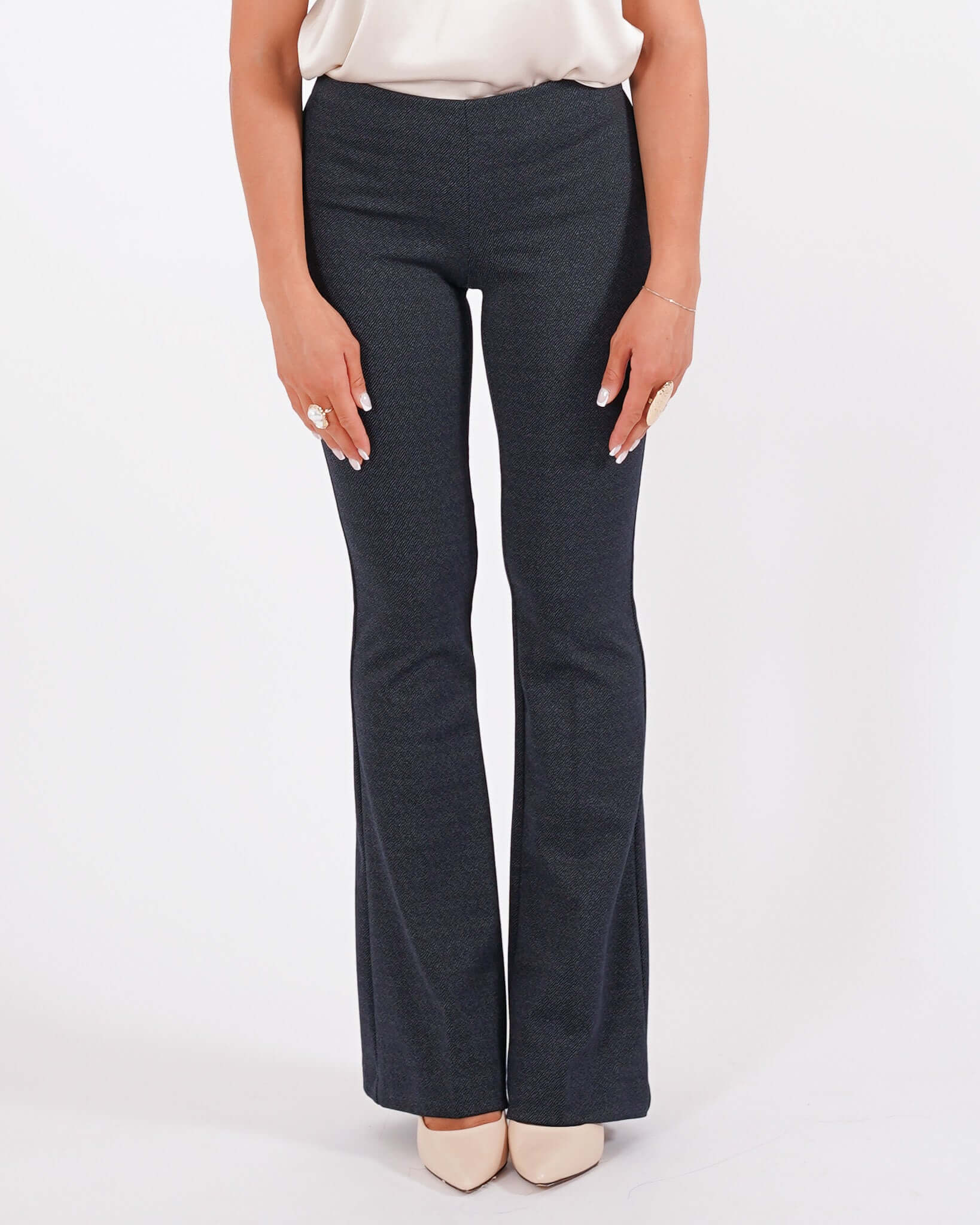 Pantaloni a zampa in punto stoffa - Morales - Hope Fashion