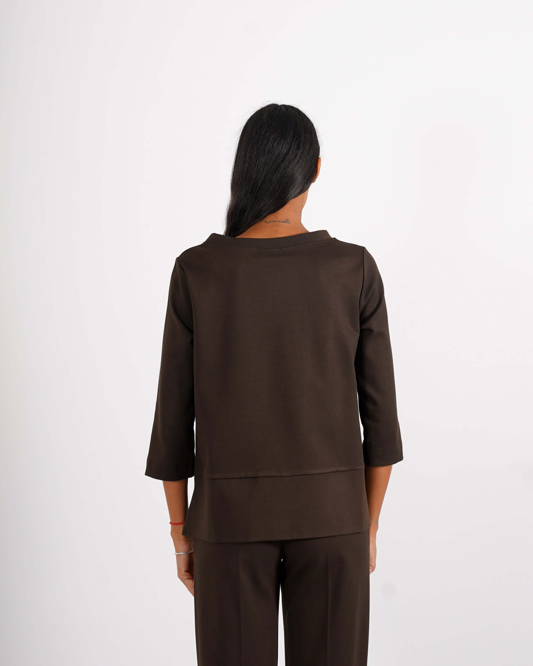 Felpa over con collo a cratere in punto stoffa light soft touch - Cassibile - Hope Fashion