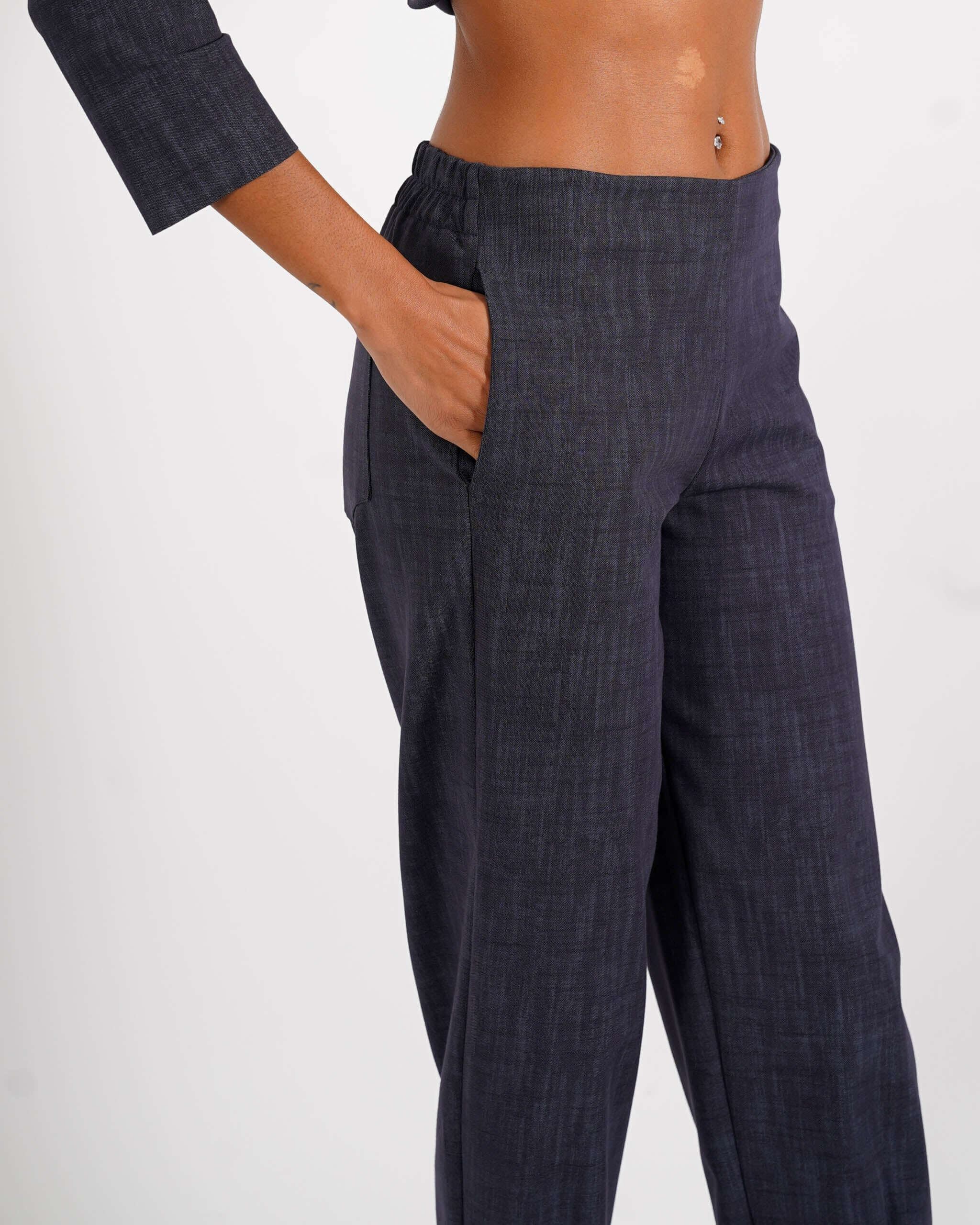 Pantaloni baloon in denim stretch - Ortigia - Hope Fashion