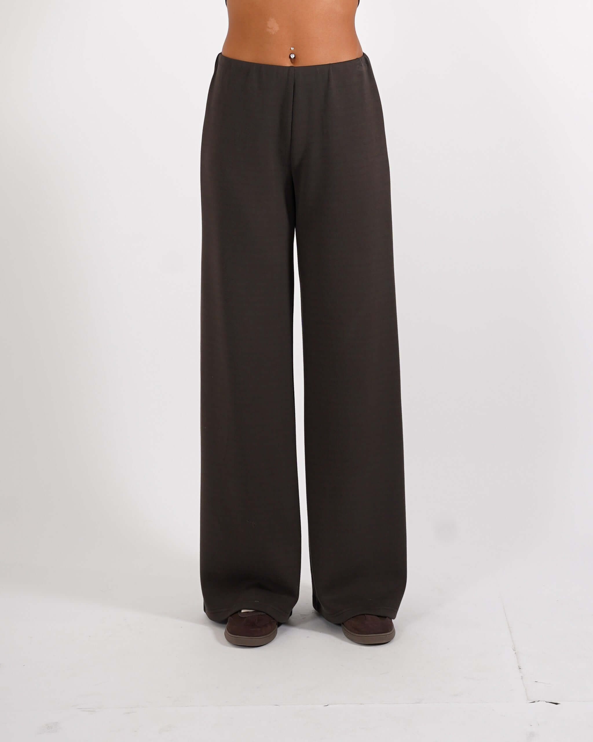 Pantaloni felpa gamba larga con vita regolare - Chiara - Hope Fashion