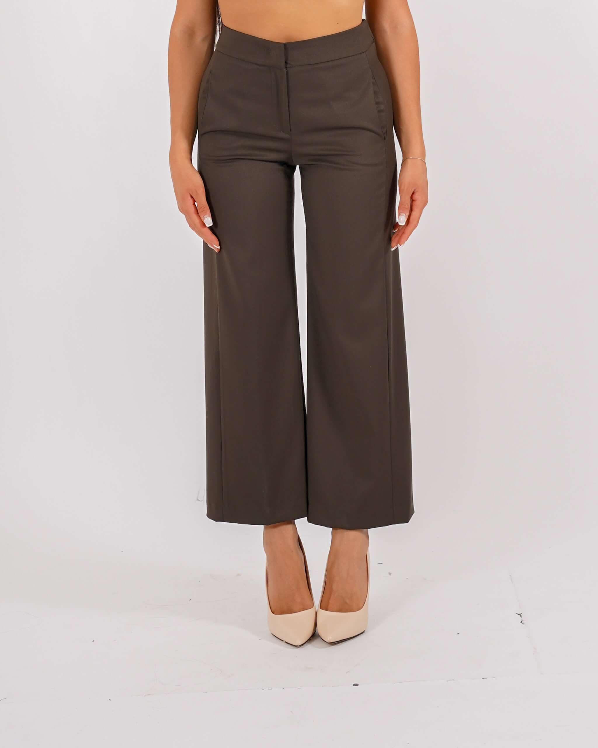 Pantaloni cropped in eco fibra - Manzano