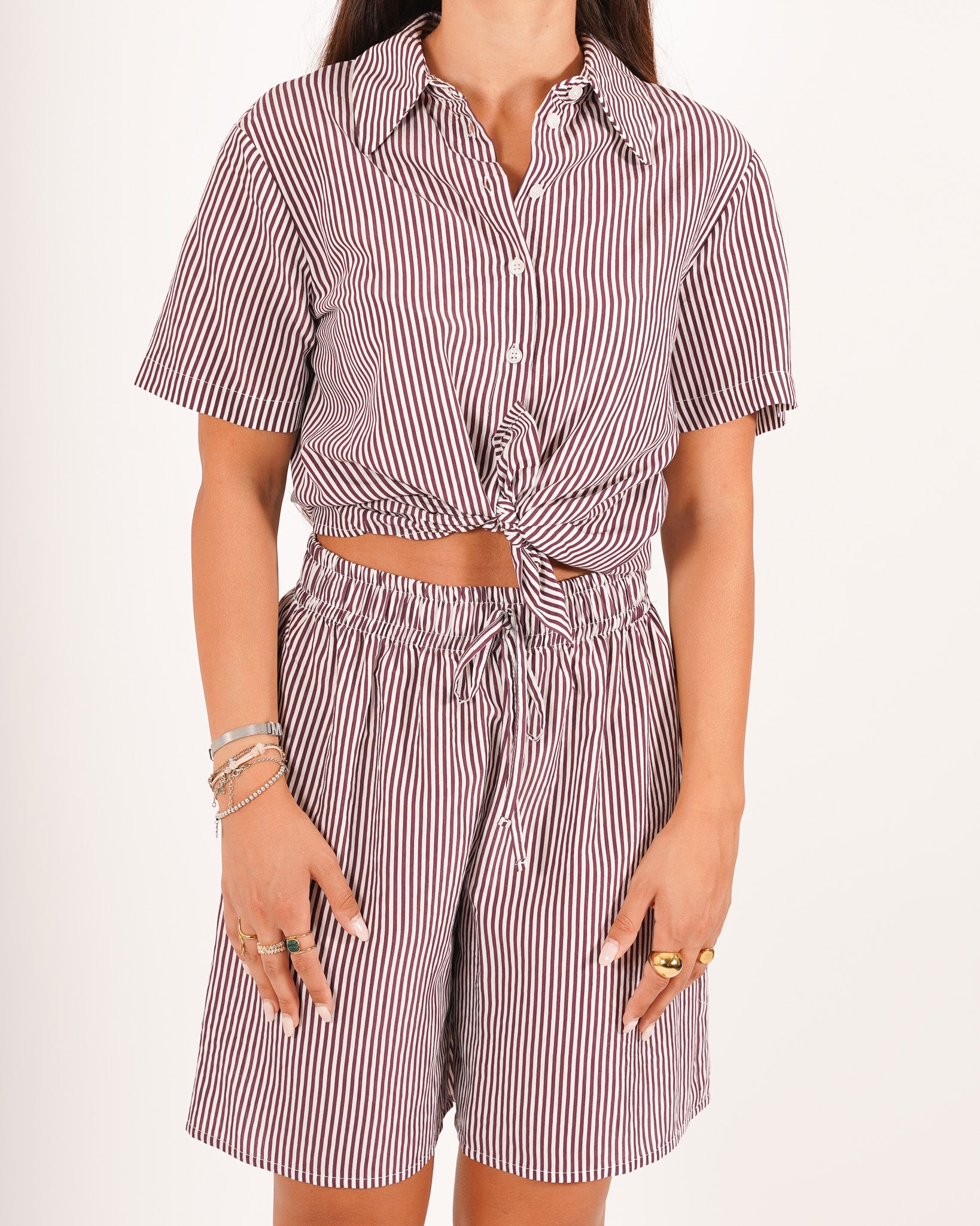 Coordinato camicia con nodo e bermuda - Antioca
