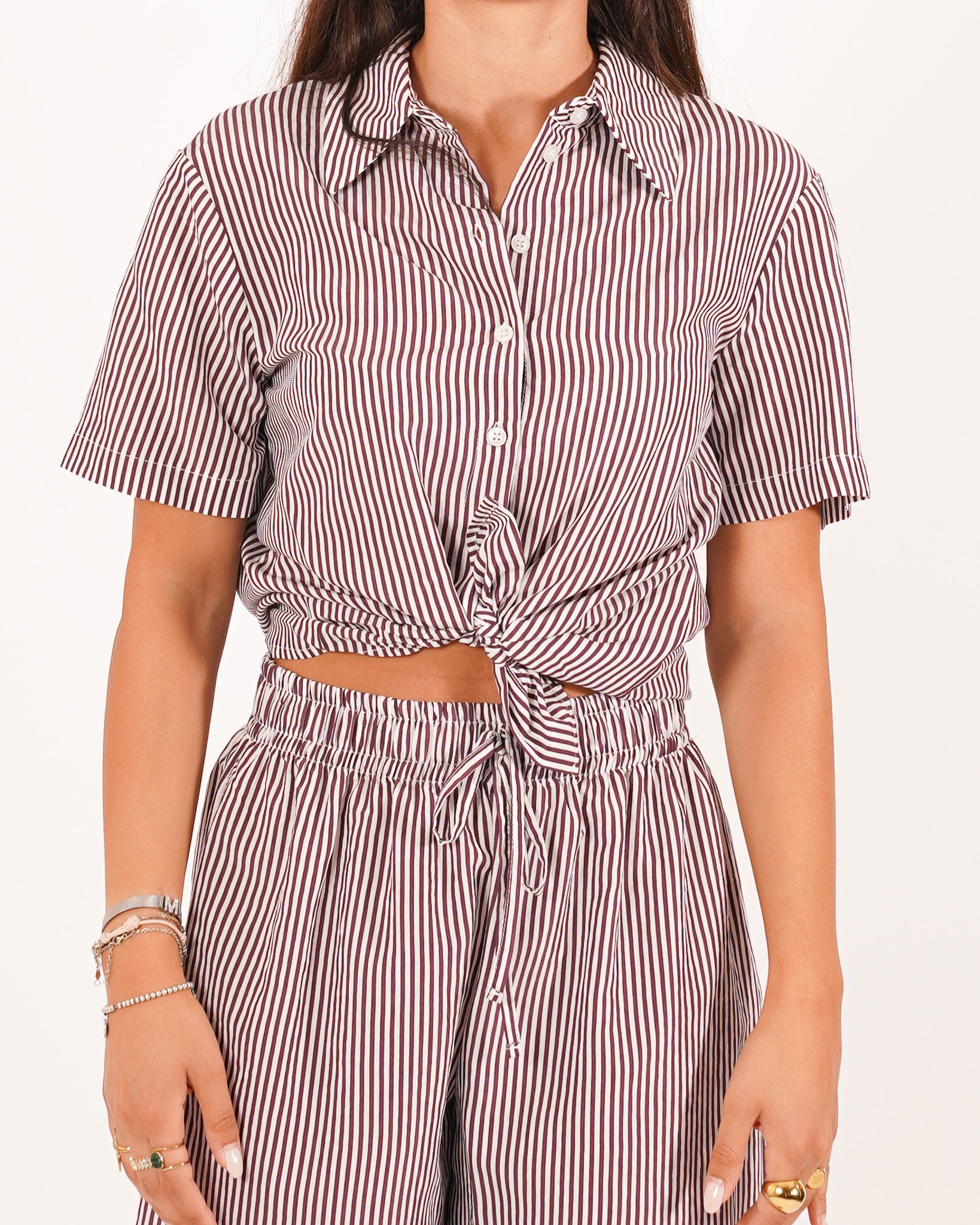 Coordinato camicia con nodo e bermuda - Antioca