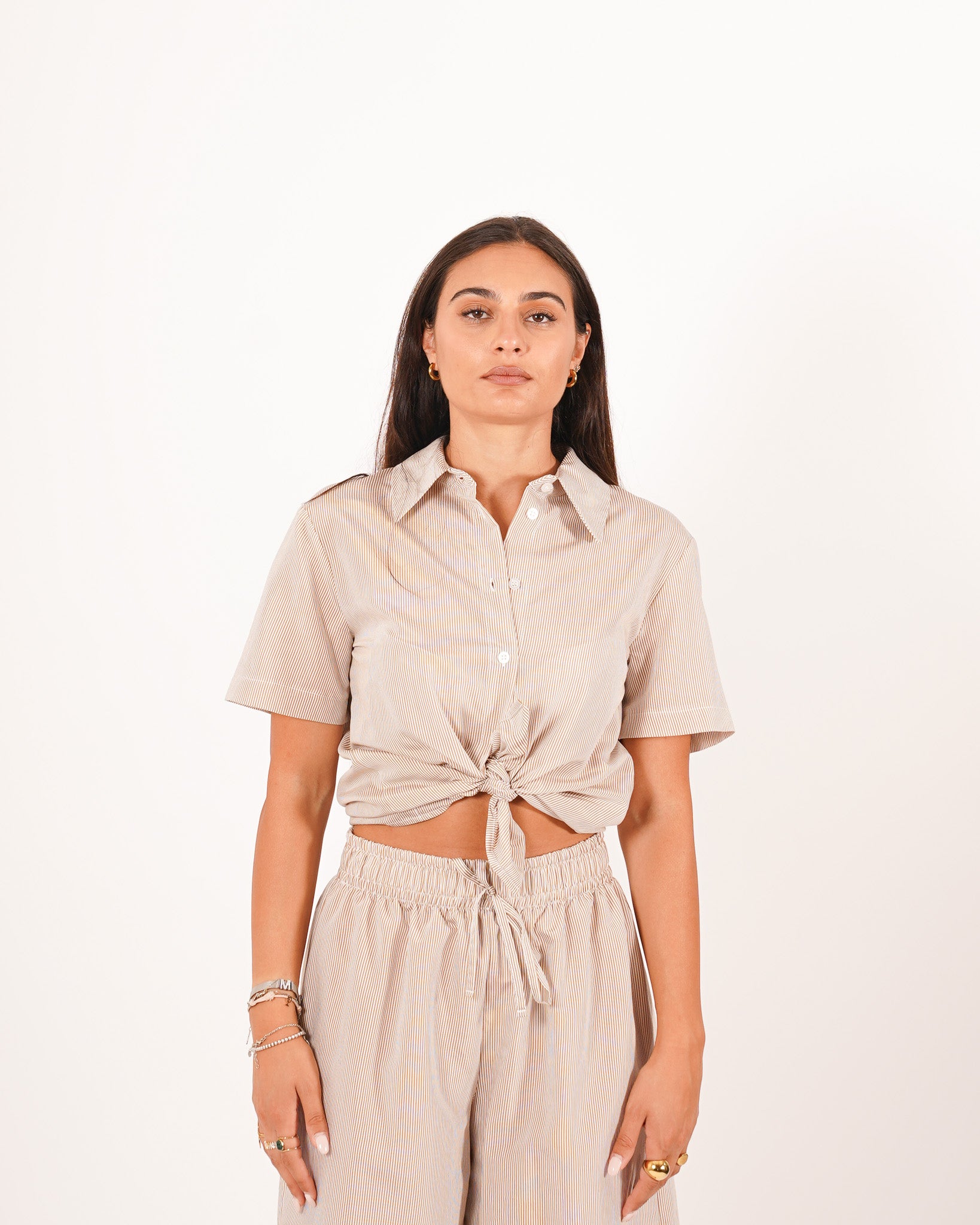 Coordinato camicia con nodo e bermuda - Antioca