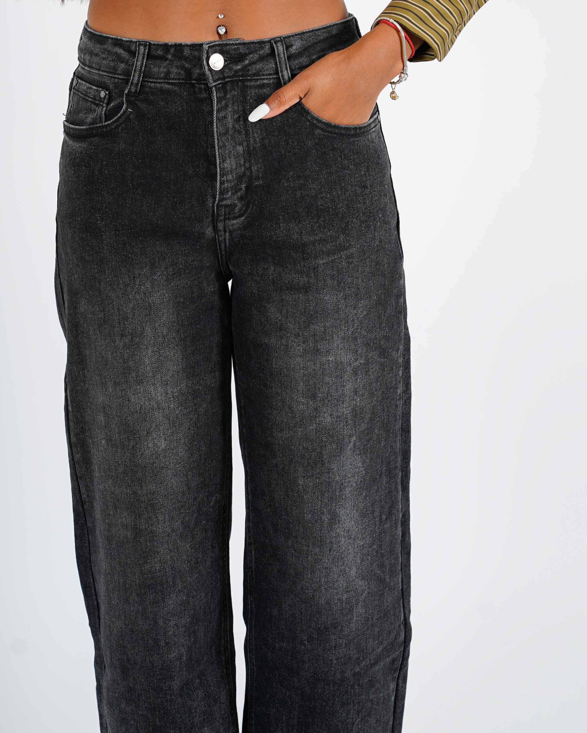 Jeans balloon fit in tela denim - Alfreda