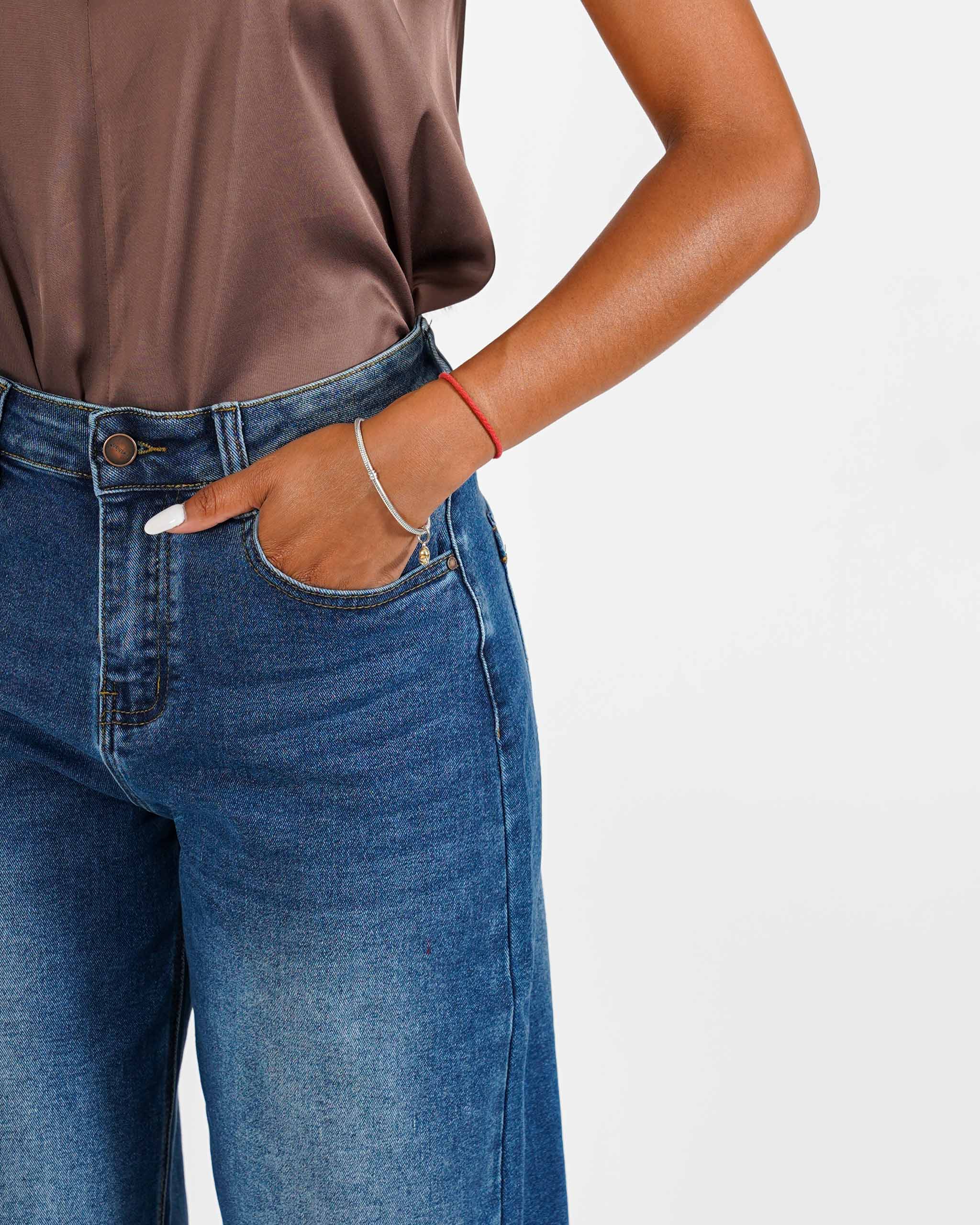 Jeans balloon fit in tela denim - Alona