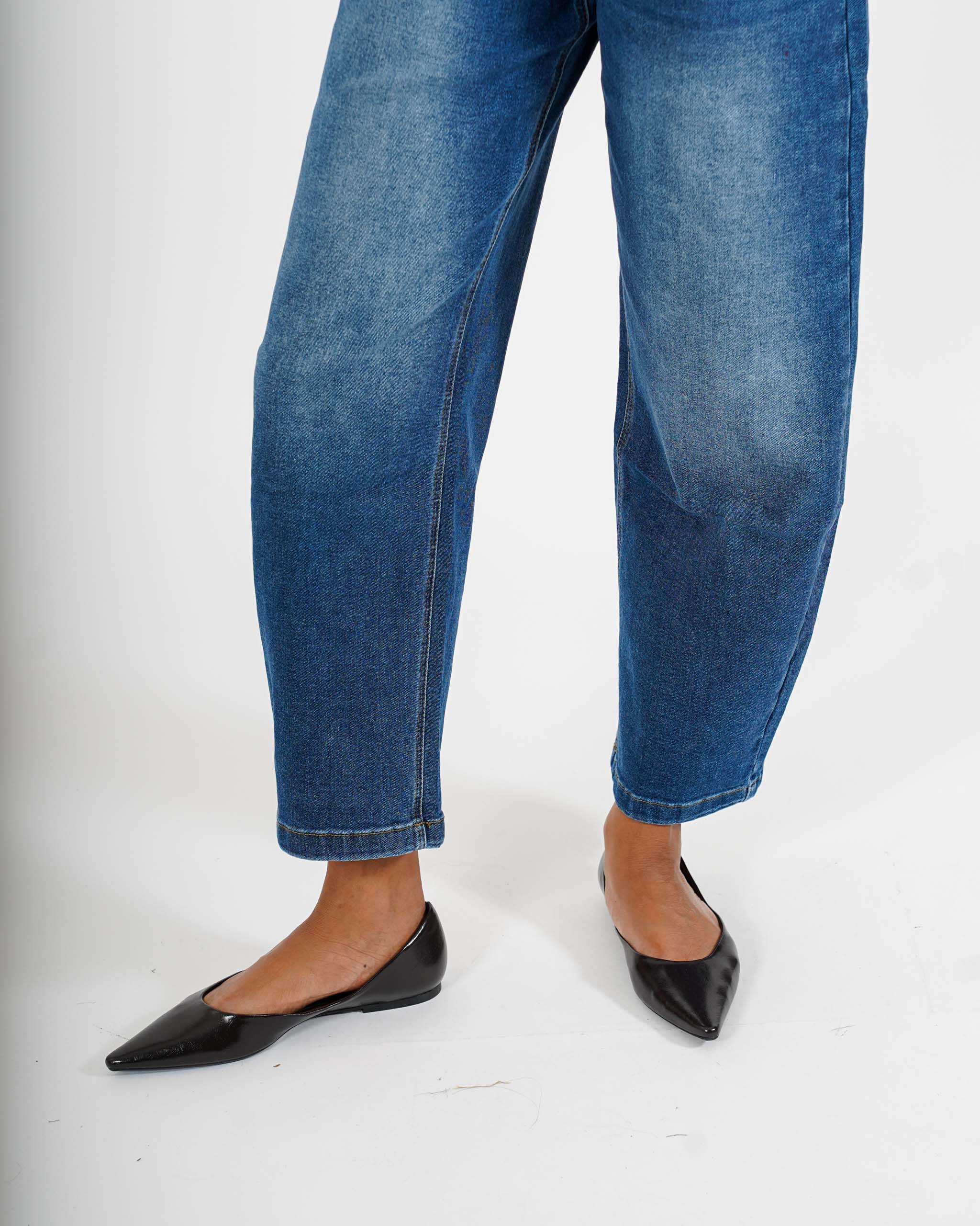 Jeans balloon fit in tela denim - Alona