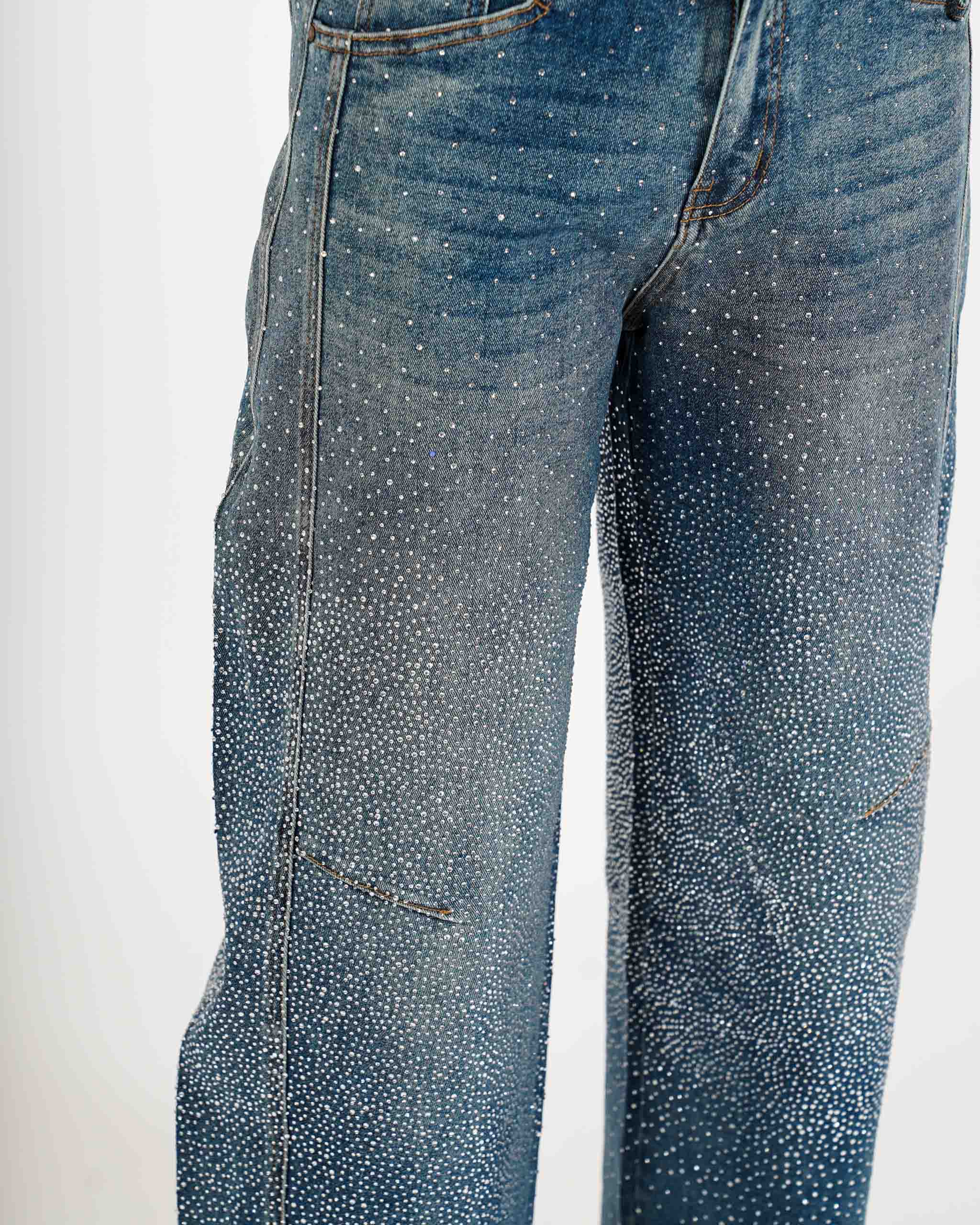 Jeans balloon fit in tela denim con applicazioni - Angela