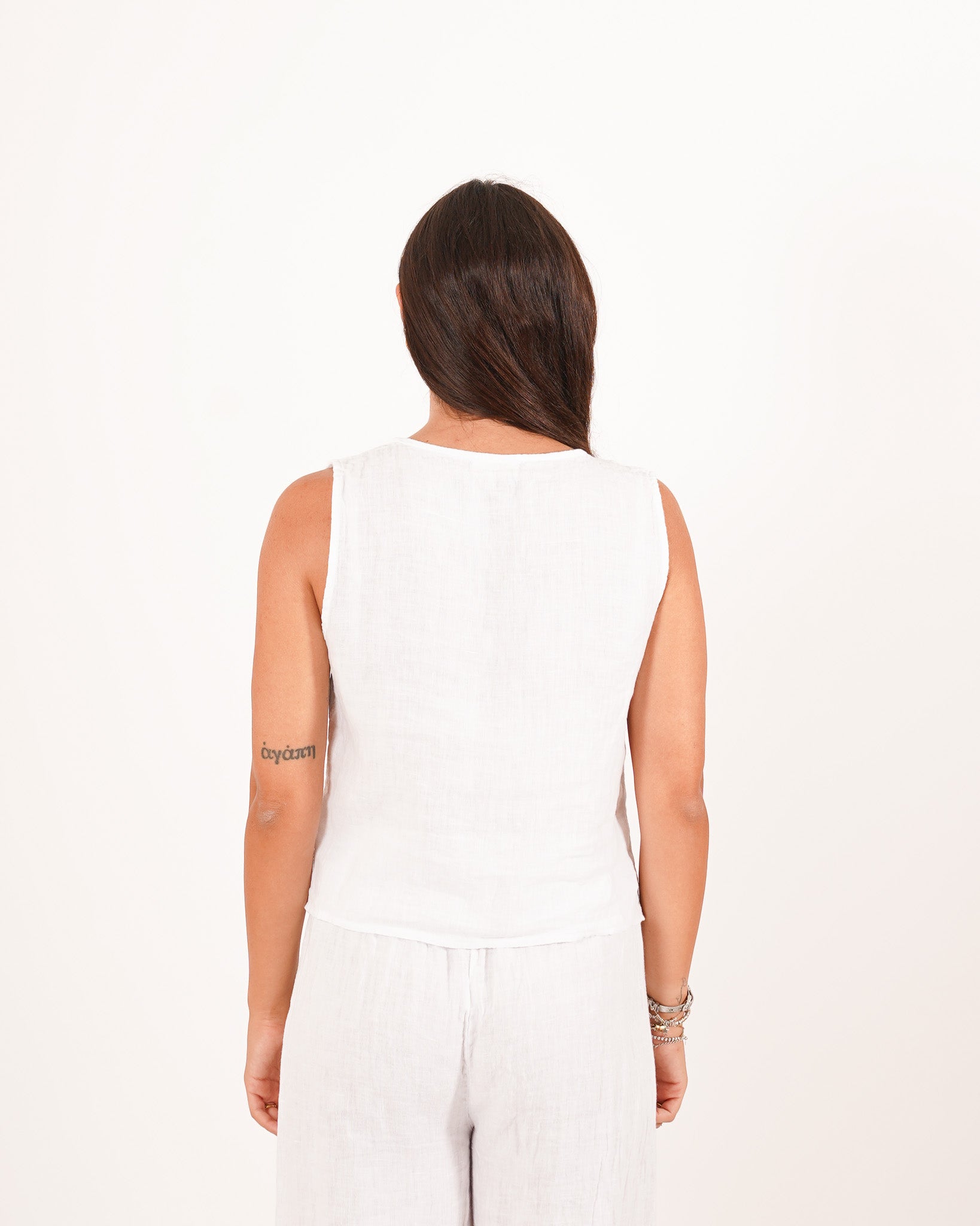Gilet monopetto in lino - Mazzarri