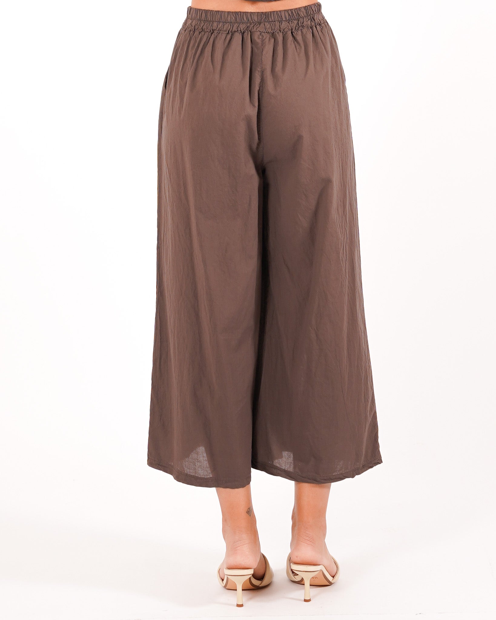 Coordinato camicia con nodo e pantaloni cropped - Dulcinea