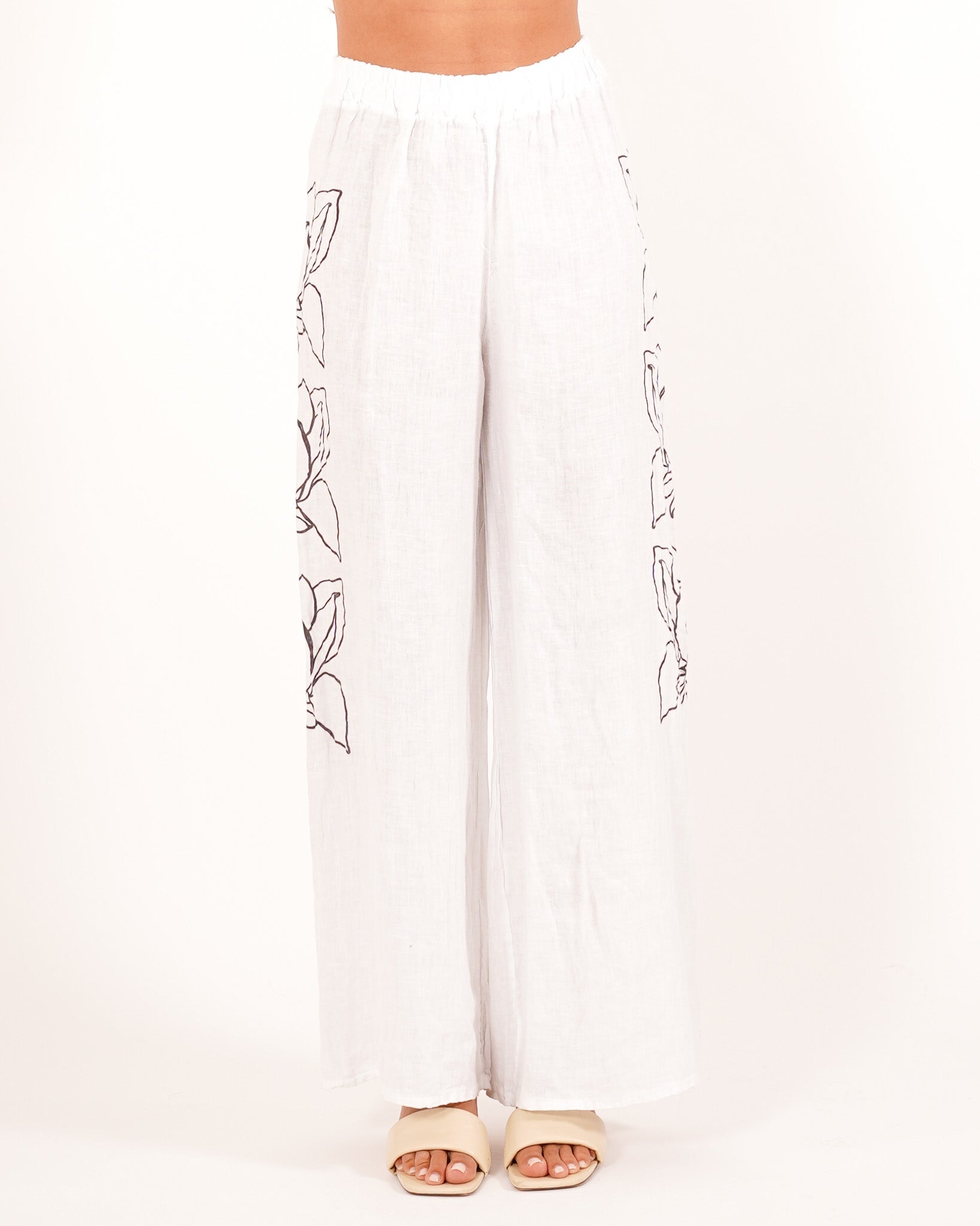 Coordinato camicia e pantaloni con disegno fiore - Corazon