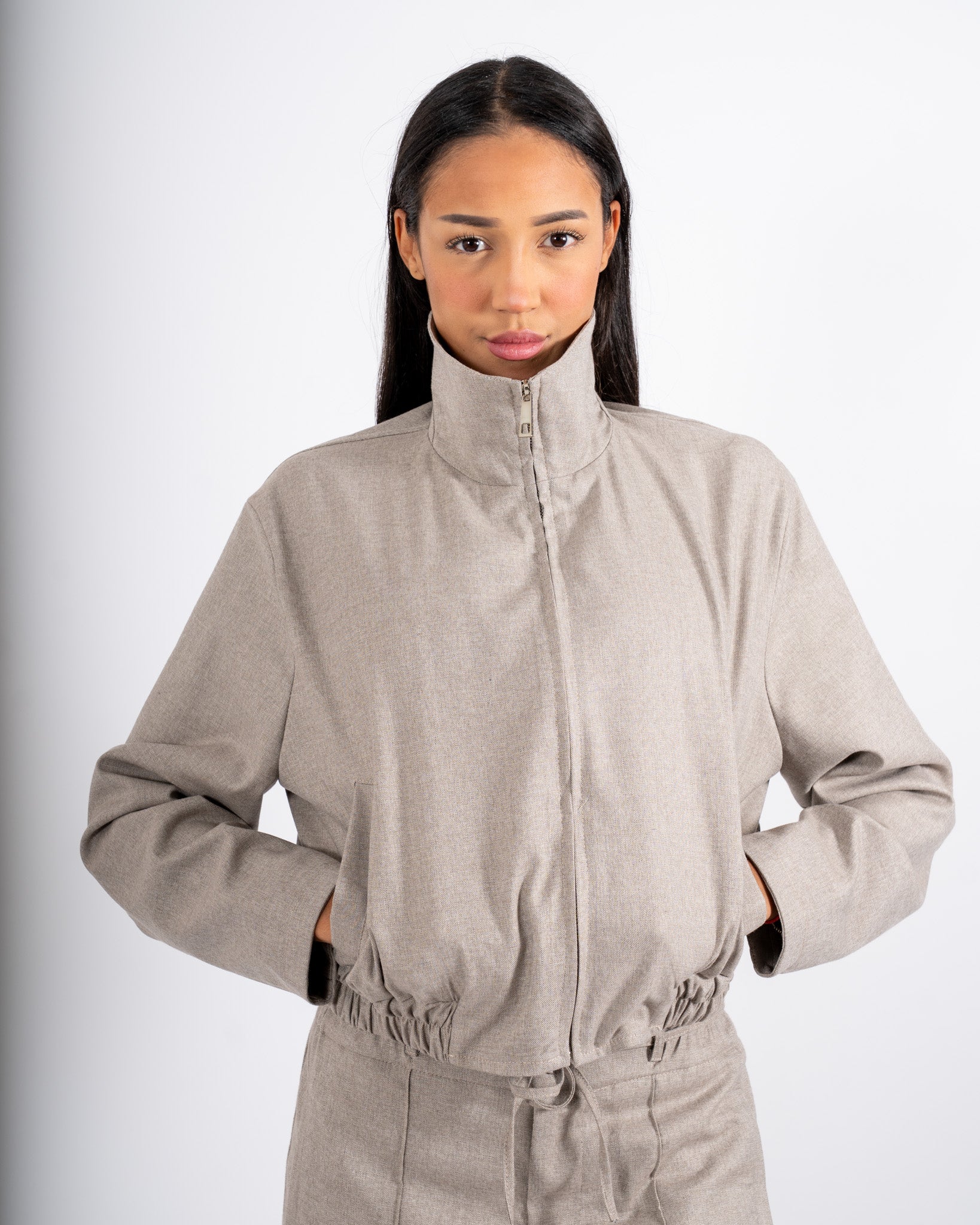 Bomber con zip e tasche - Sisle