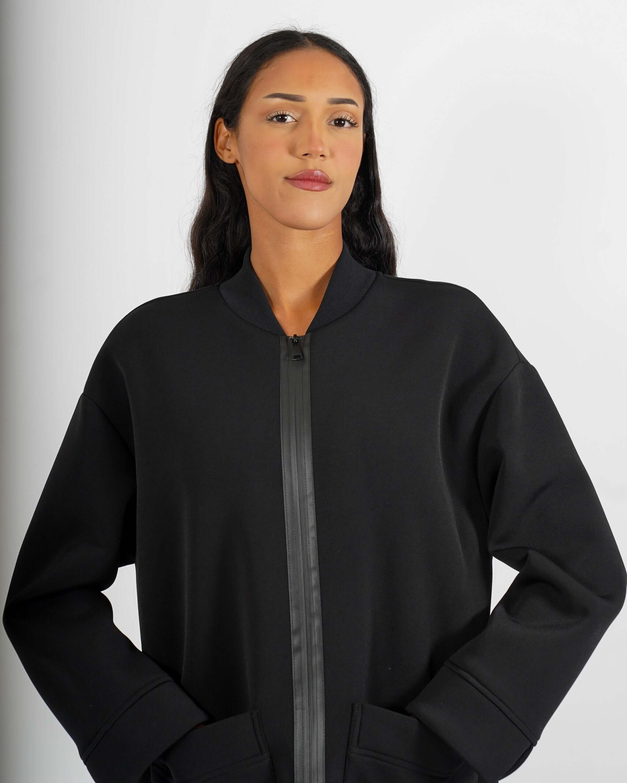 Cappotto 3/4 in tessuto neoprene - Petula - Hope Fashion