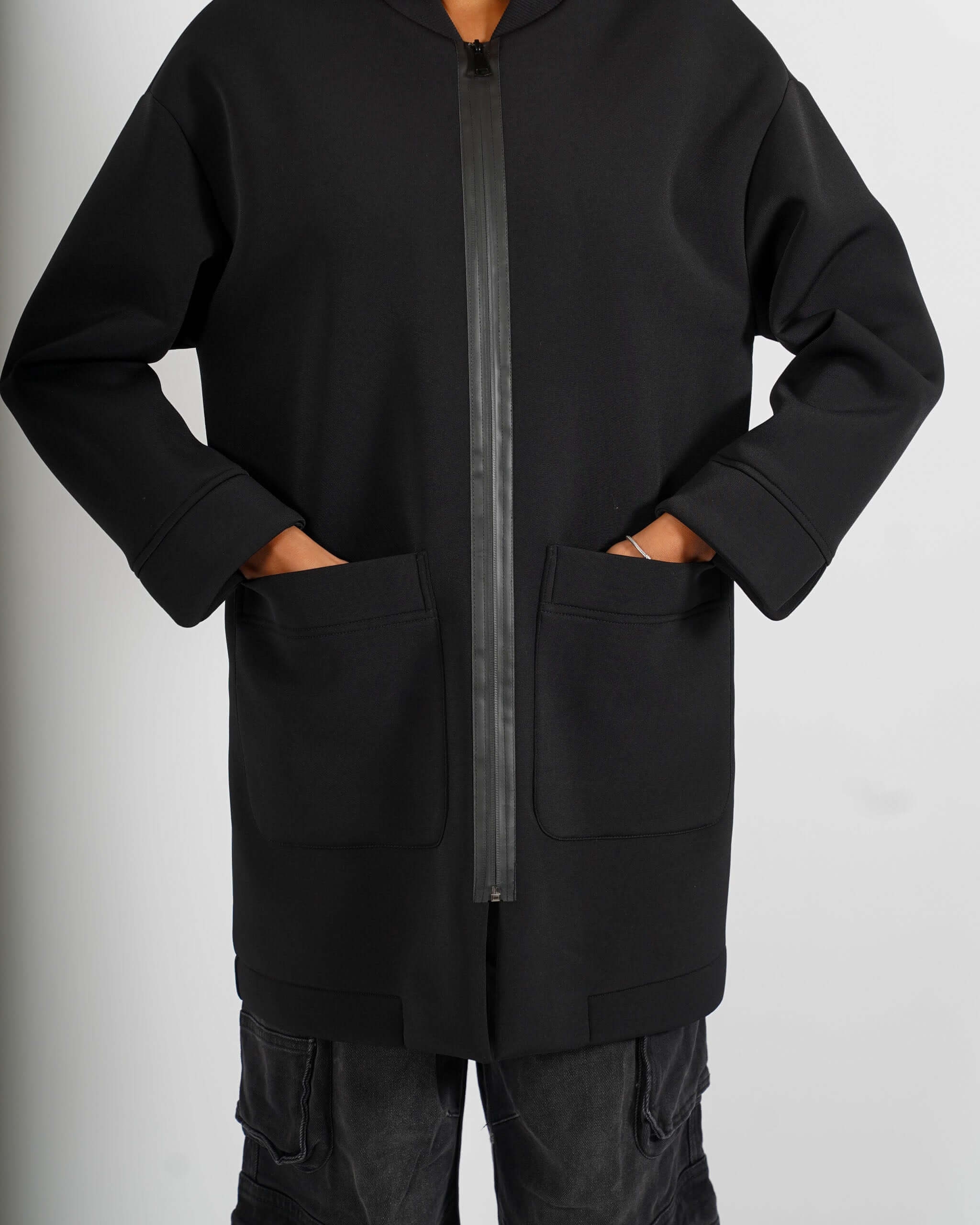 Cappotto 3/4 in tessuto neoprene - Petula - Hope Fashion