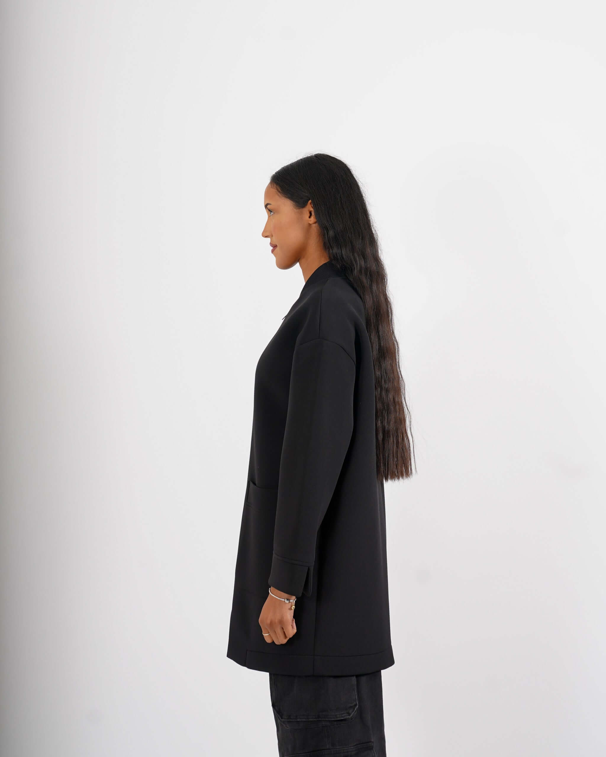 Cappotto 3/4 in tessuto neoprene - Petula - Hope Fashion