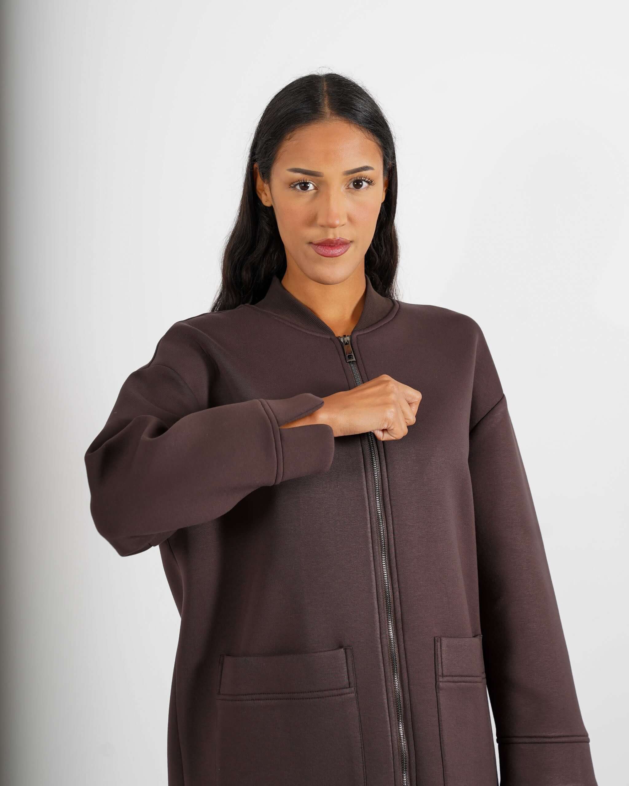 Cappotto 3/4 in tessuto neoprene - Petula - Hope Fashion