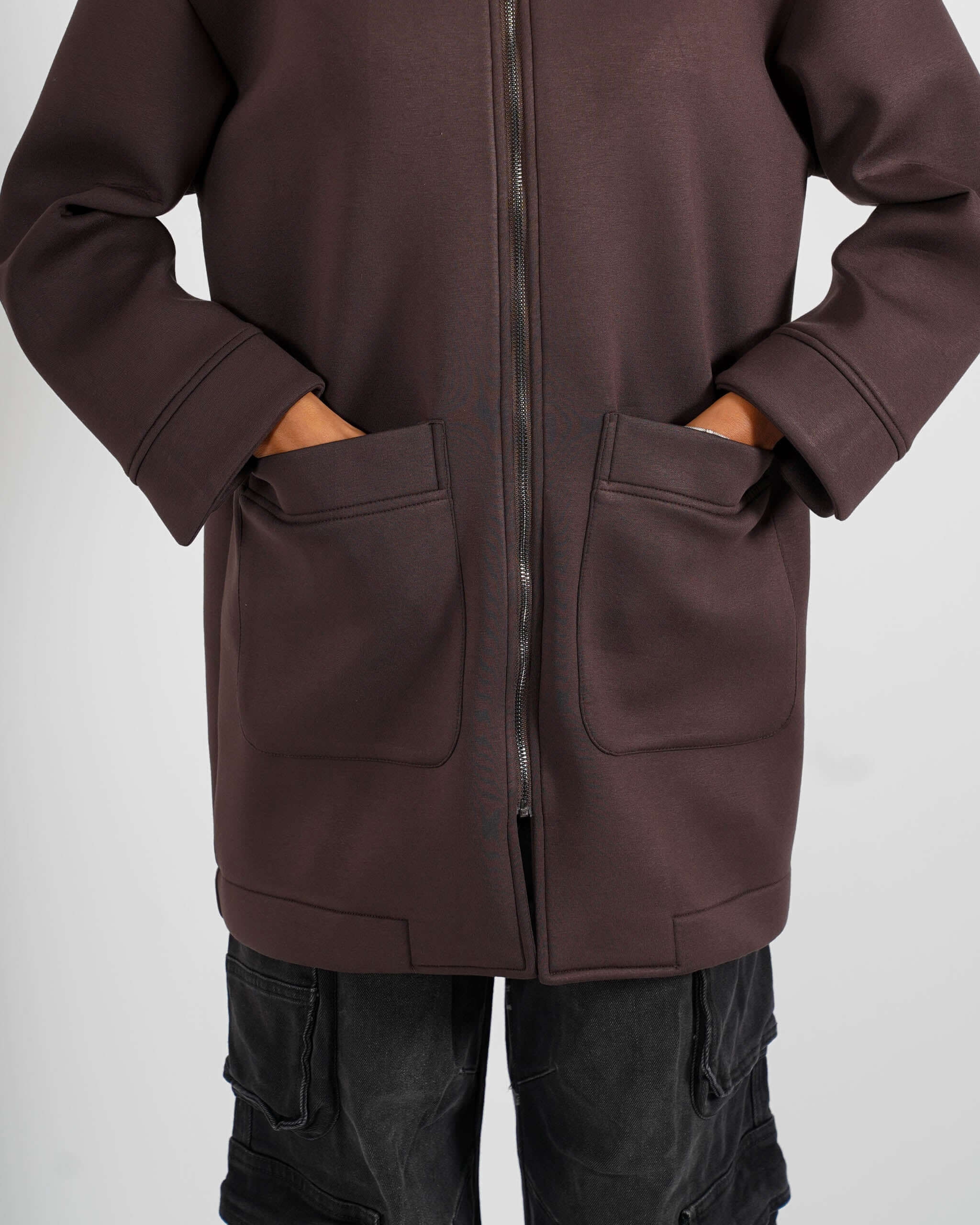 Cappotto 3/4 in tessuto neoprene - Petula - Hope Fashion