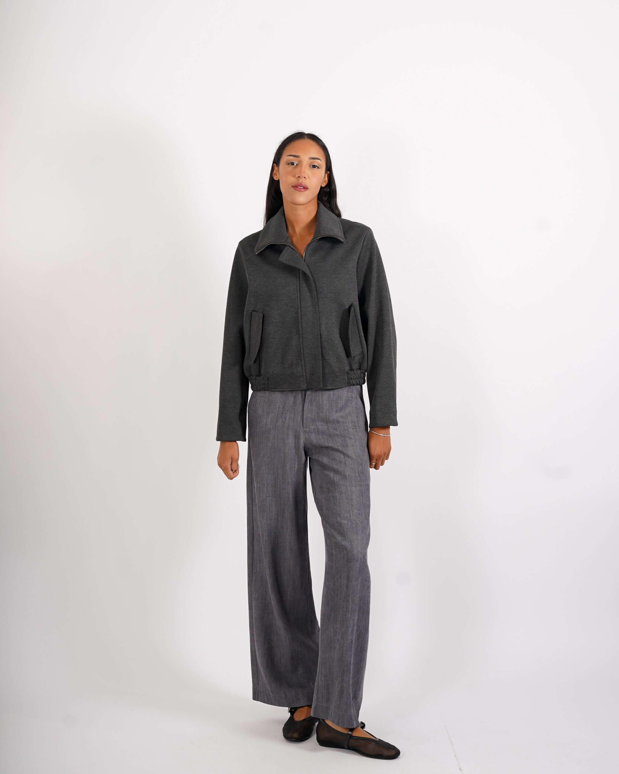 Bomber over in tessuto diagonale - Ademola - Hope Fashion