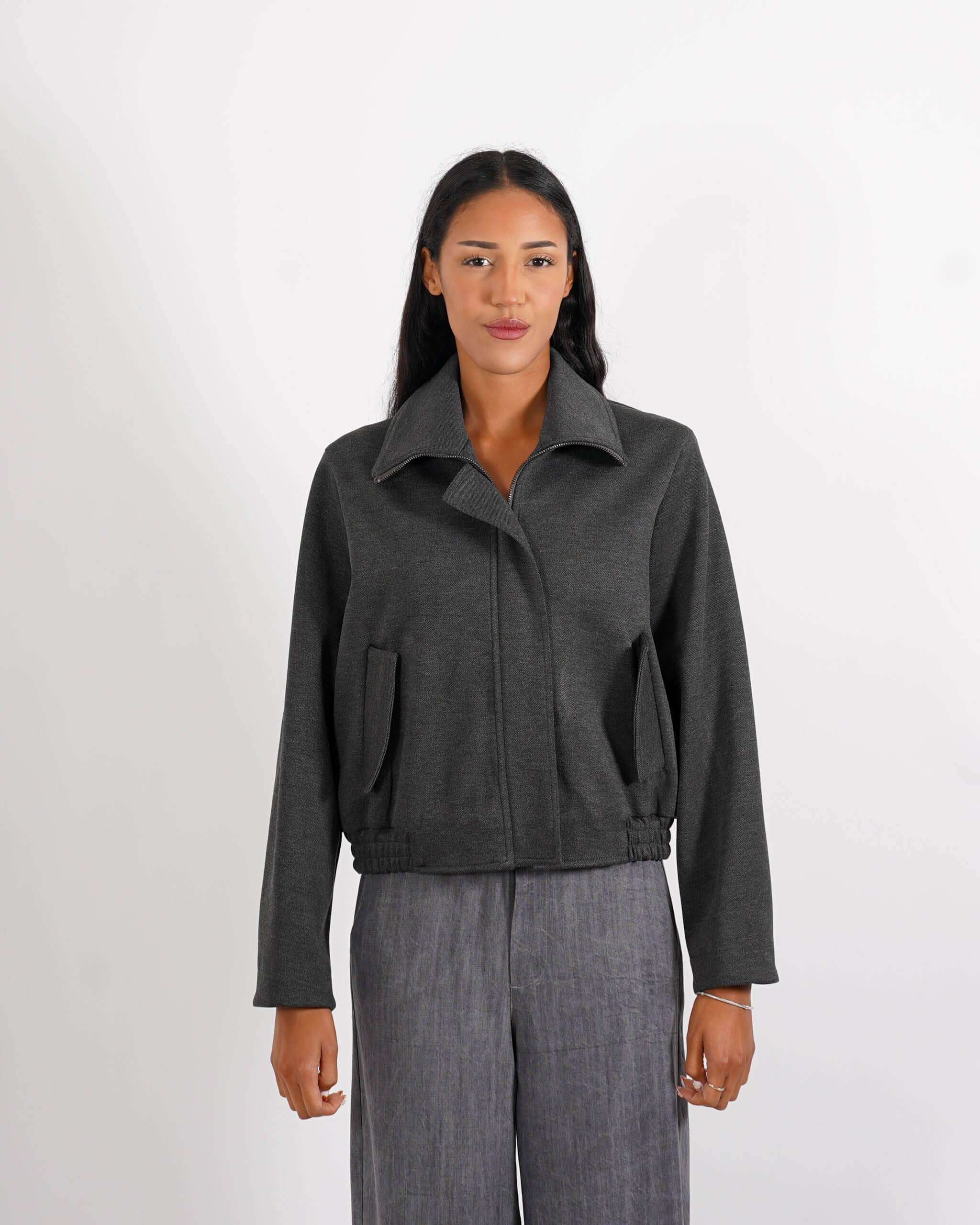Bomber over in tessuto diagonale - Ademola - Hope Fashion