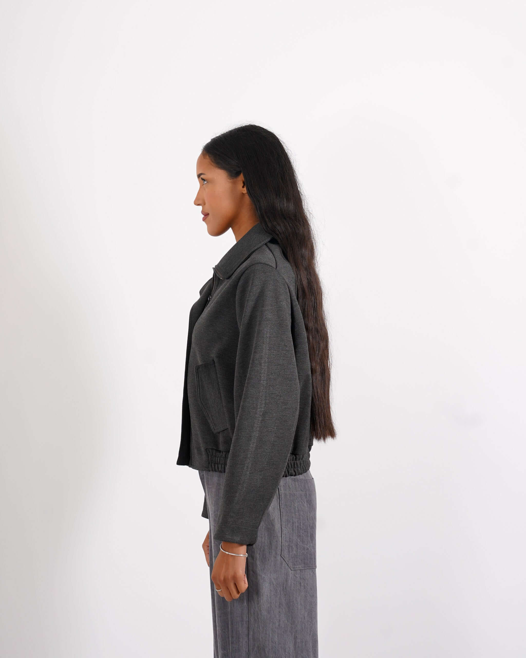 Bomber over in tessuto diagonale - Ademola - Hope Fashion