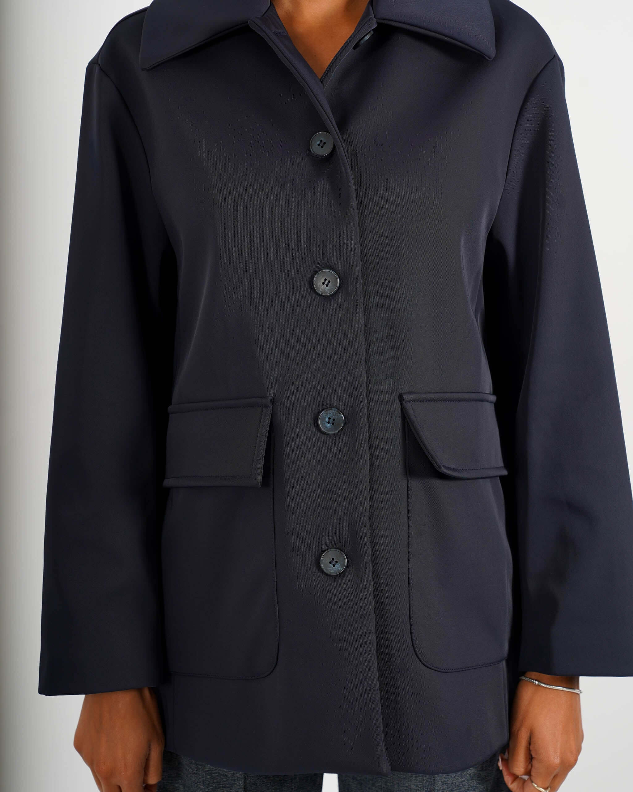 Giacca monopetto in tessuto nylon leggero - Donelle - Hope Fashion