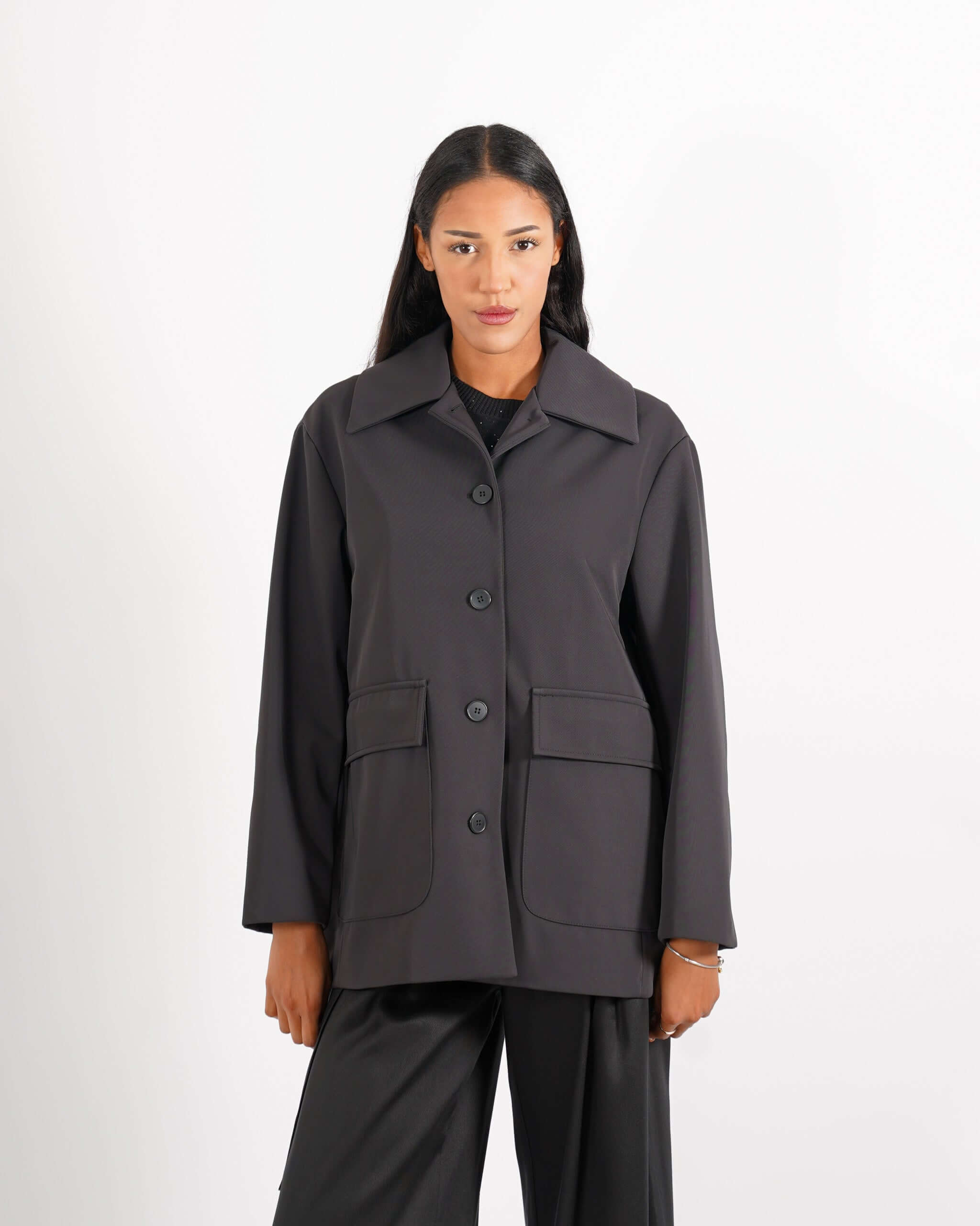 Giacca monopetto in tessuto nylon leggero - Donelle - Hope Fashion