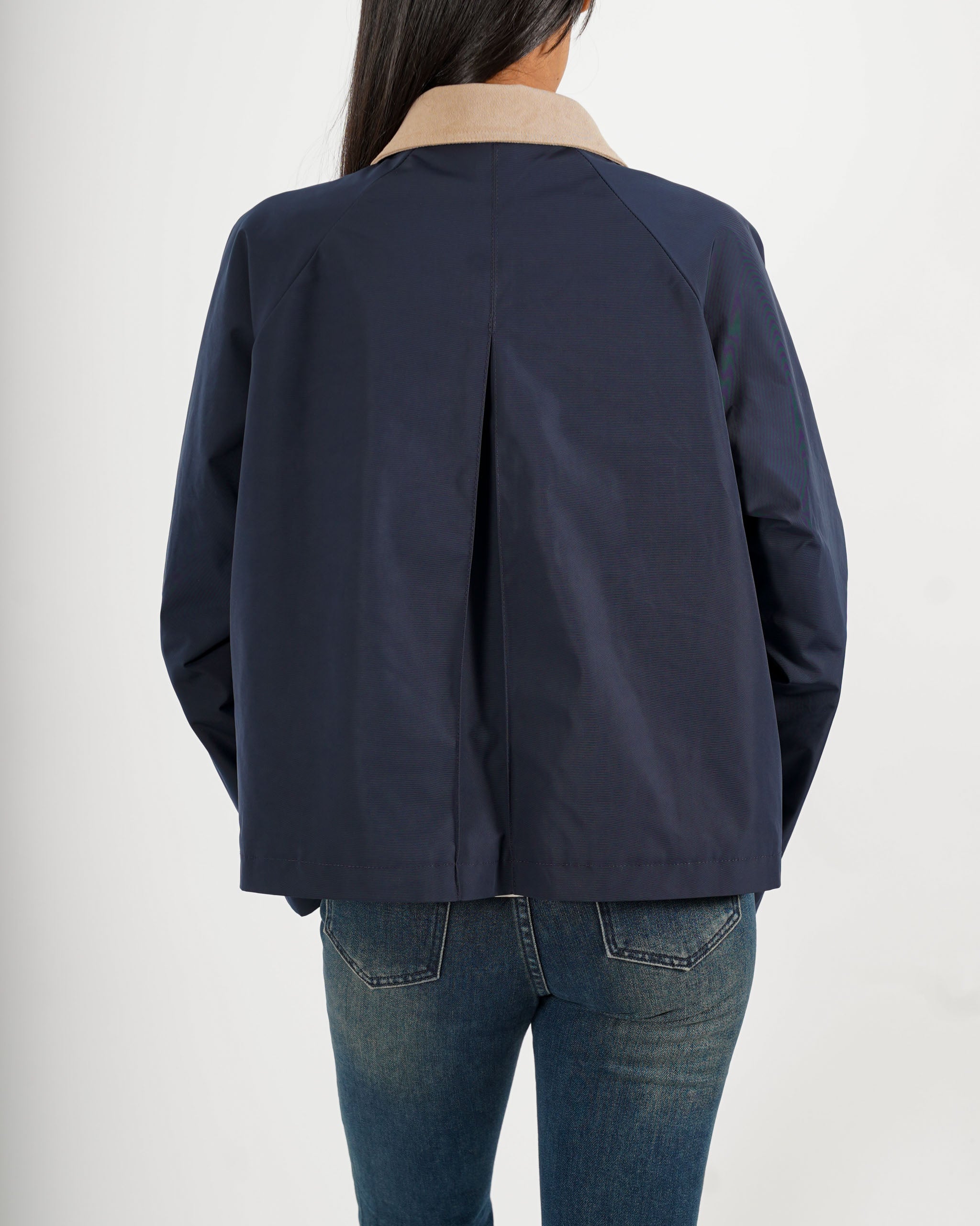 Field jacket con tasche e dettagli in eco camoscio - Miura