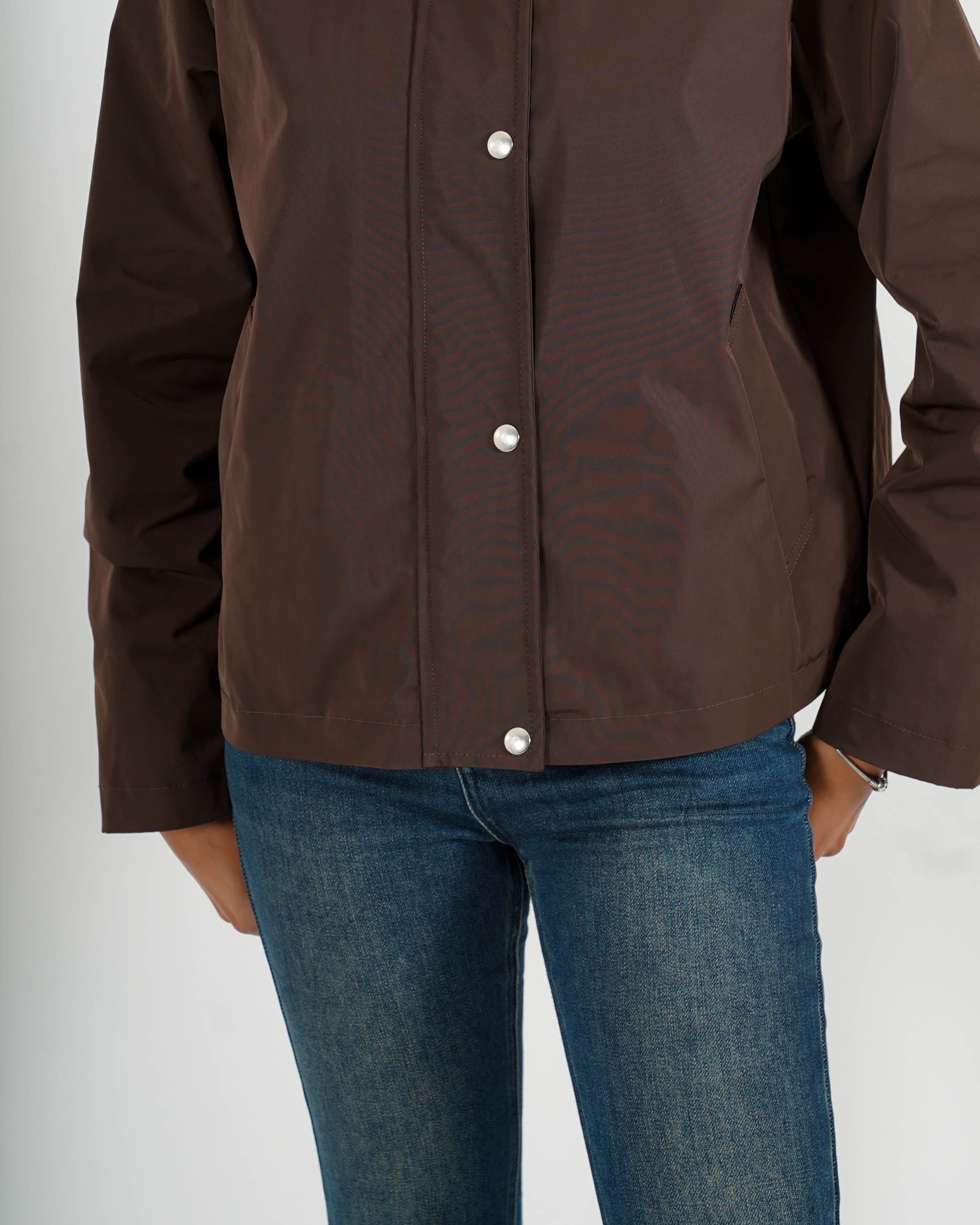 Field jacket con tasche e dettagli in eco camoscio - Miura