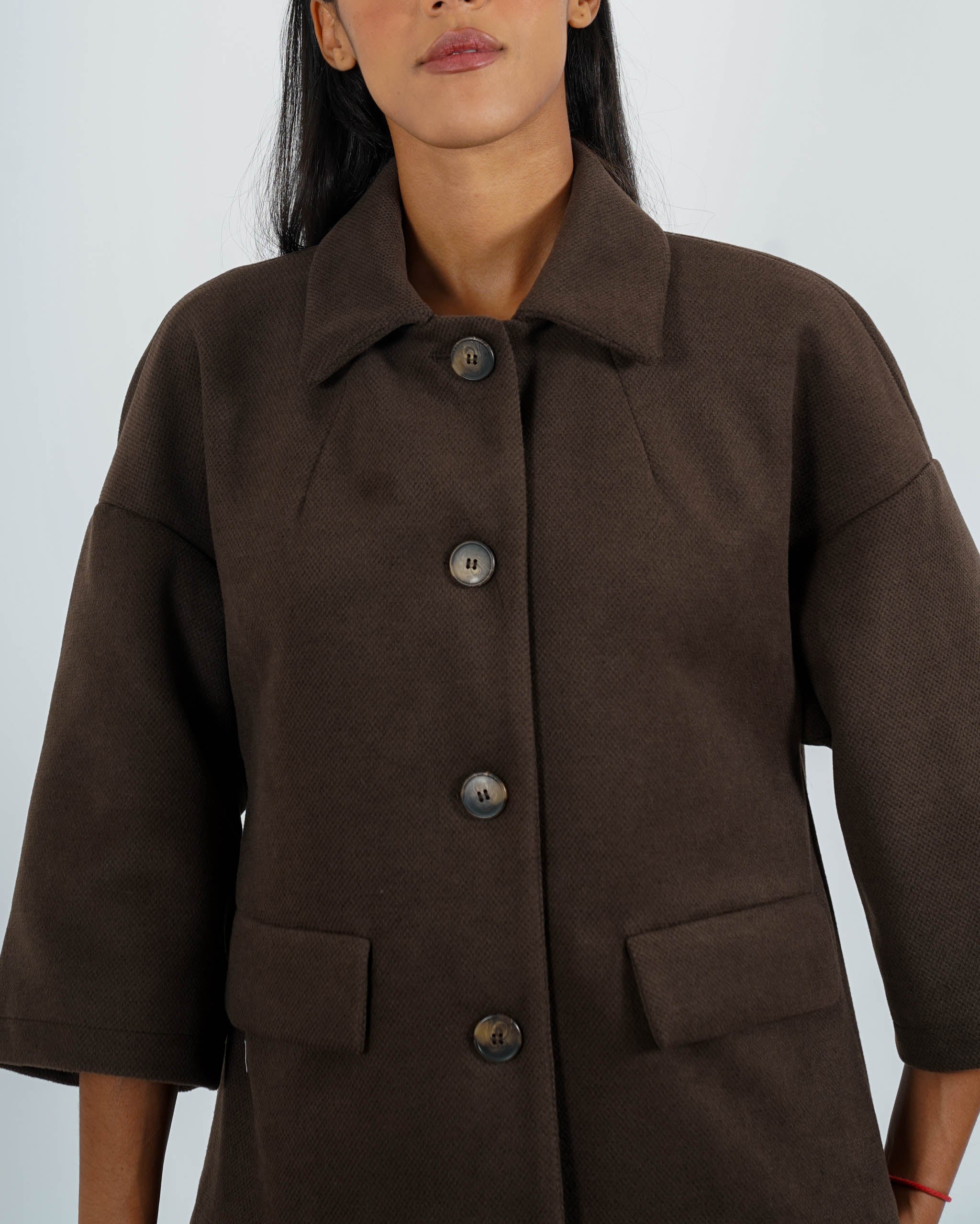 Caban con bottoni in mano lana - Caldaia