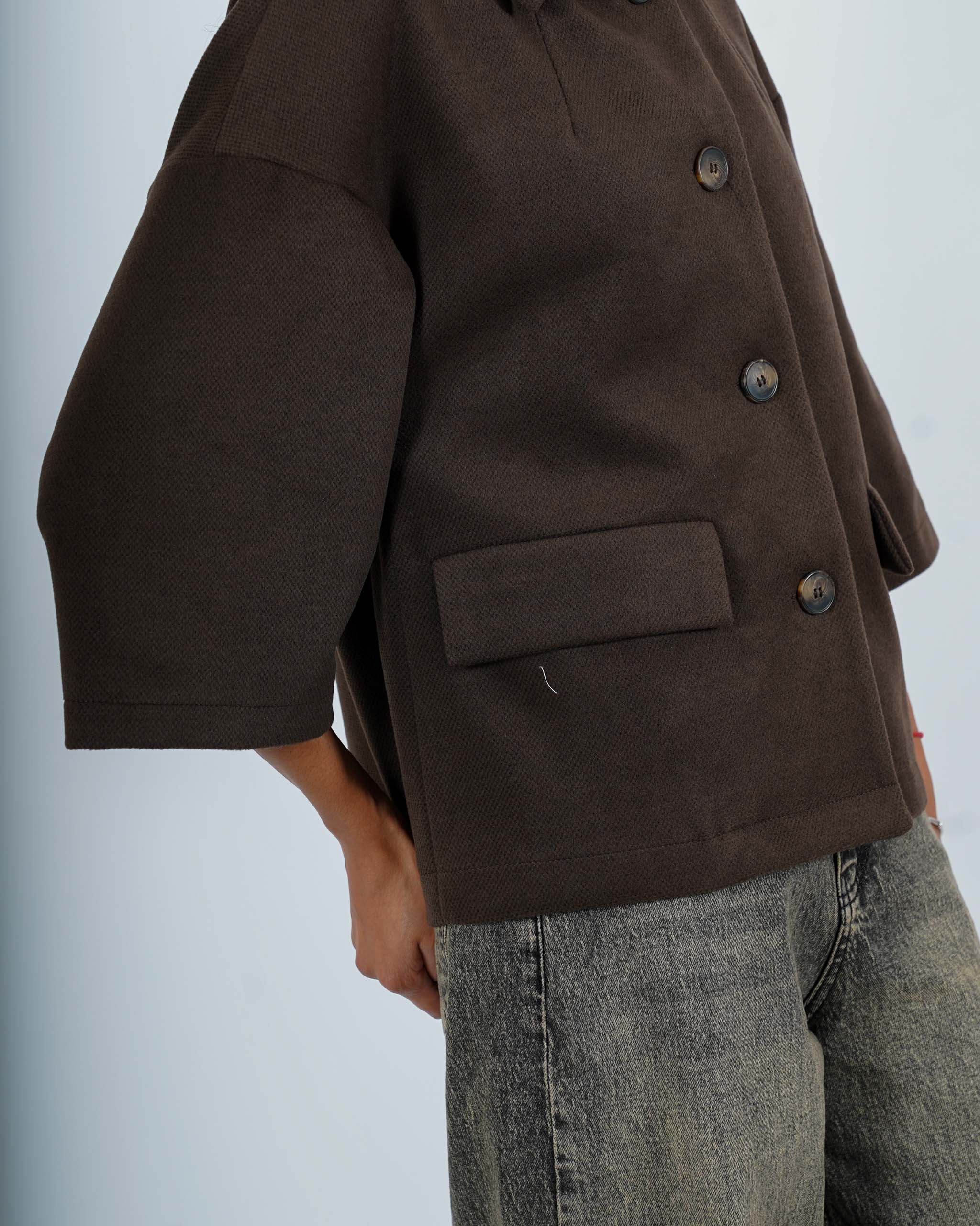 Caban con bottoni in mano lana - Caldaia