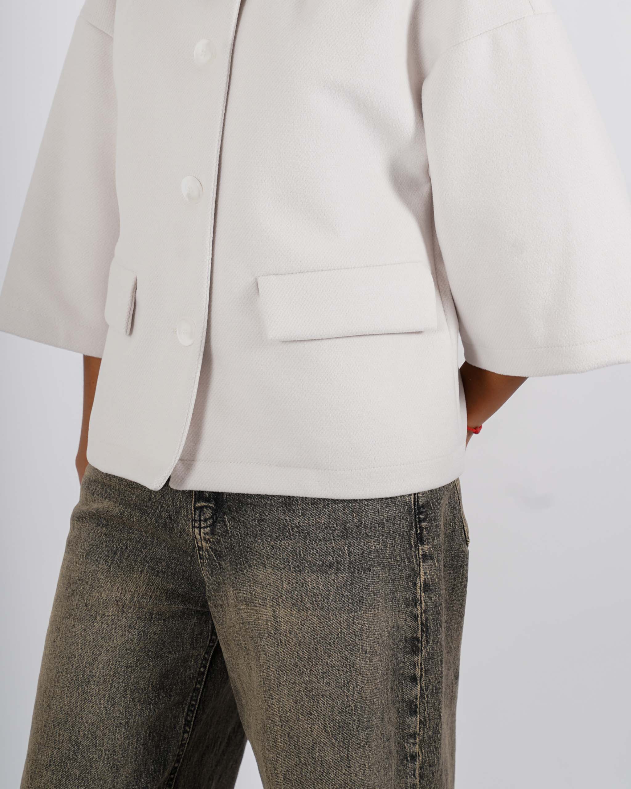 Caban con bottoni in mano lana - Caldaia