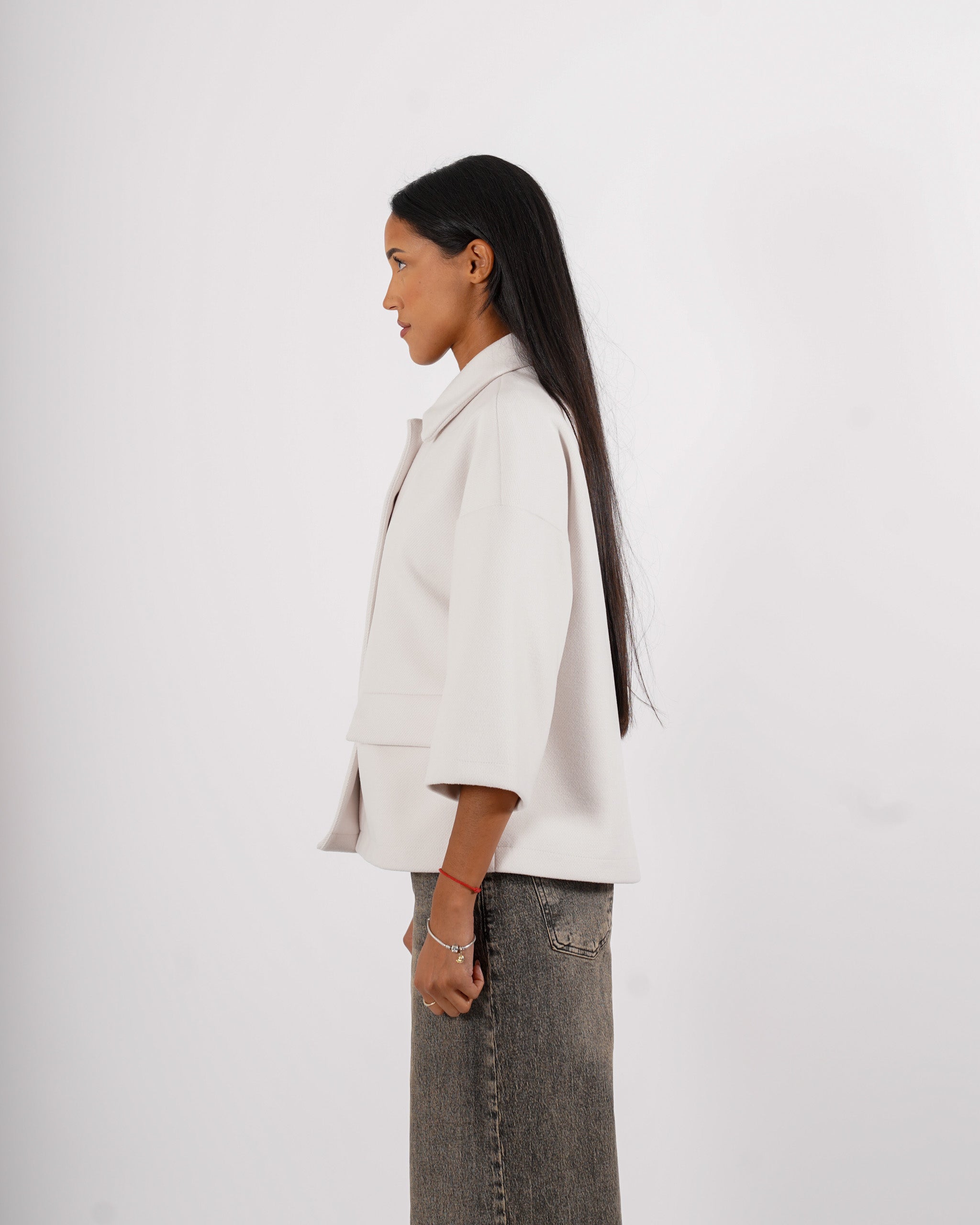 Caban con bottoni in mano lana - Caldaia