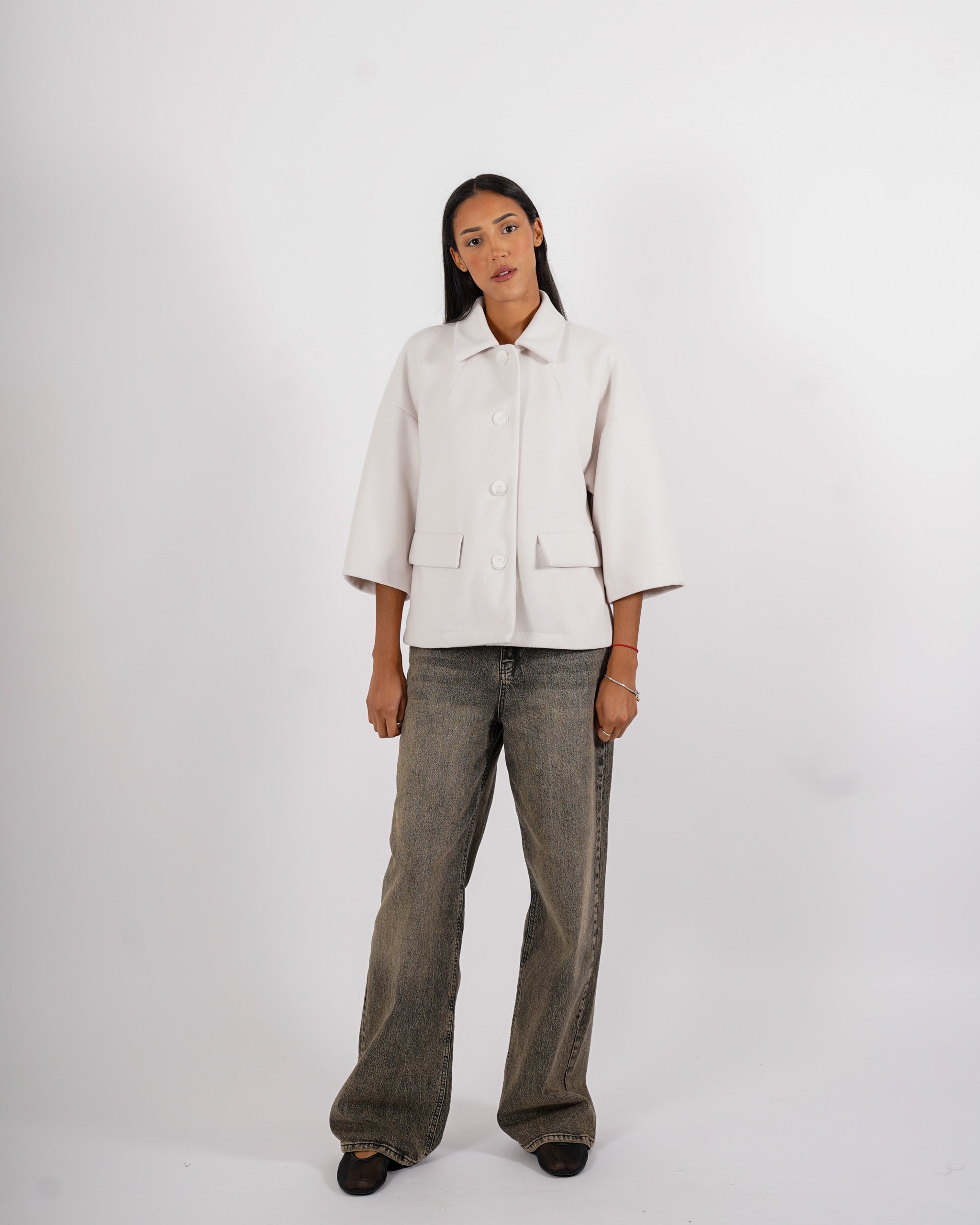 Caban con bottoni in mano lana - Caldaia