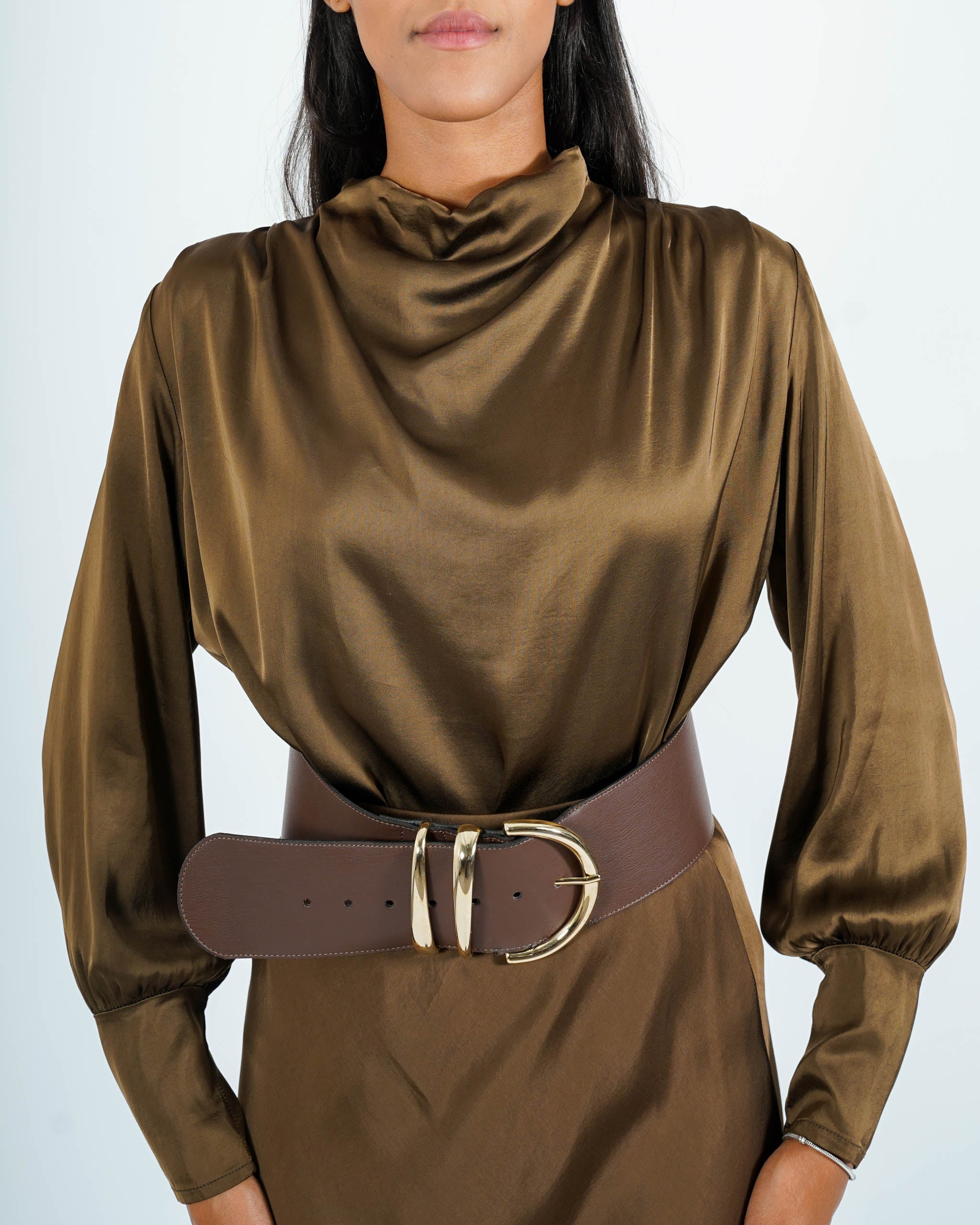 Blusa collo a gronda in raso - Scricciolo