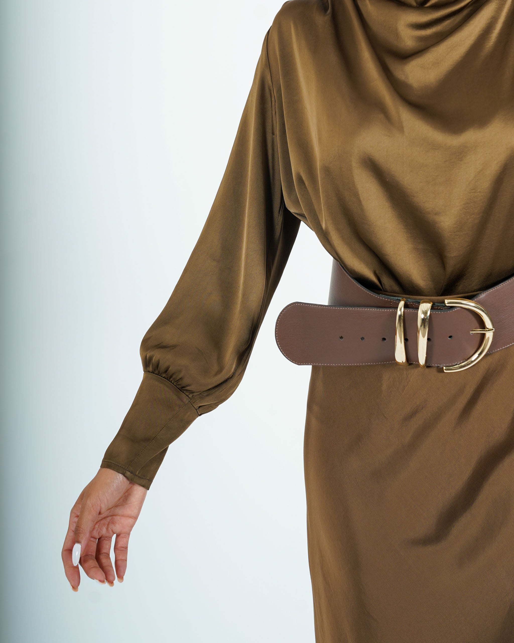 Blusa collo a gronda in raso - Scricciolo
