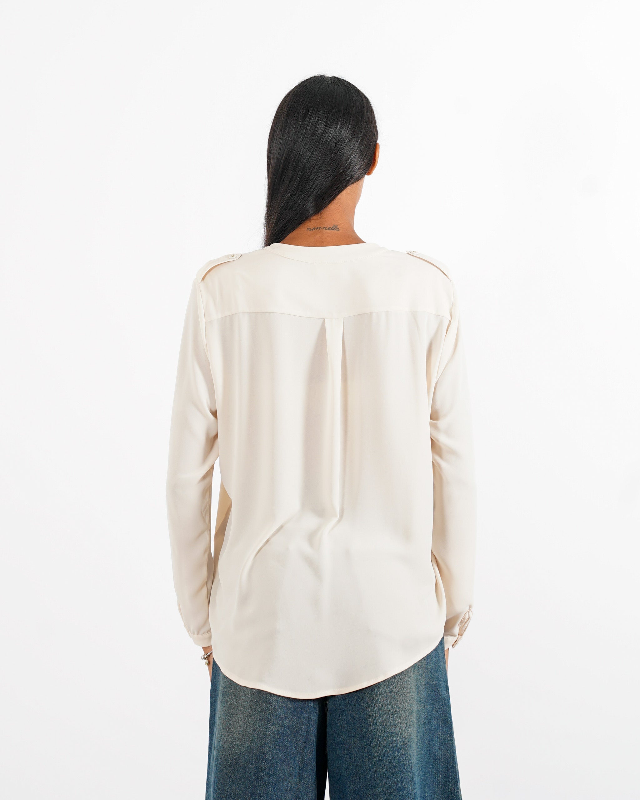 Blusa con tache frontali - Galatea