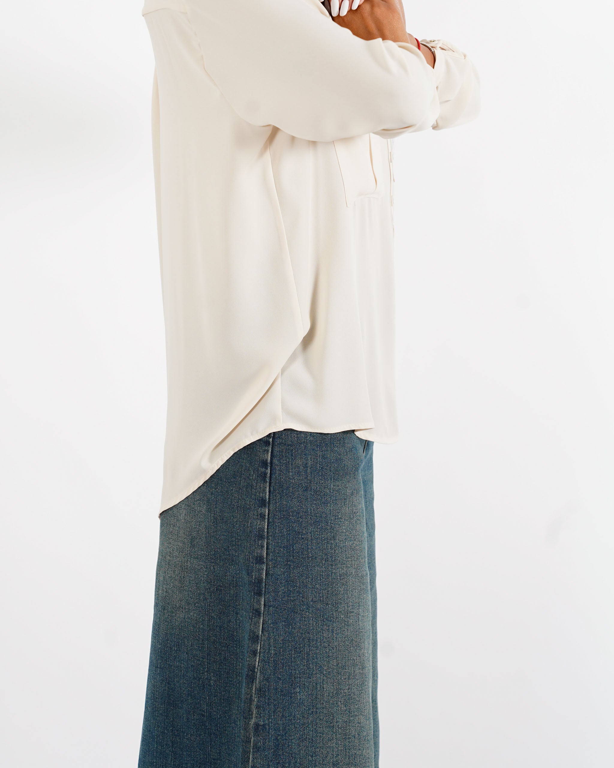 Blusa con tache frontali - Galatea