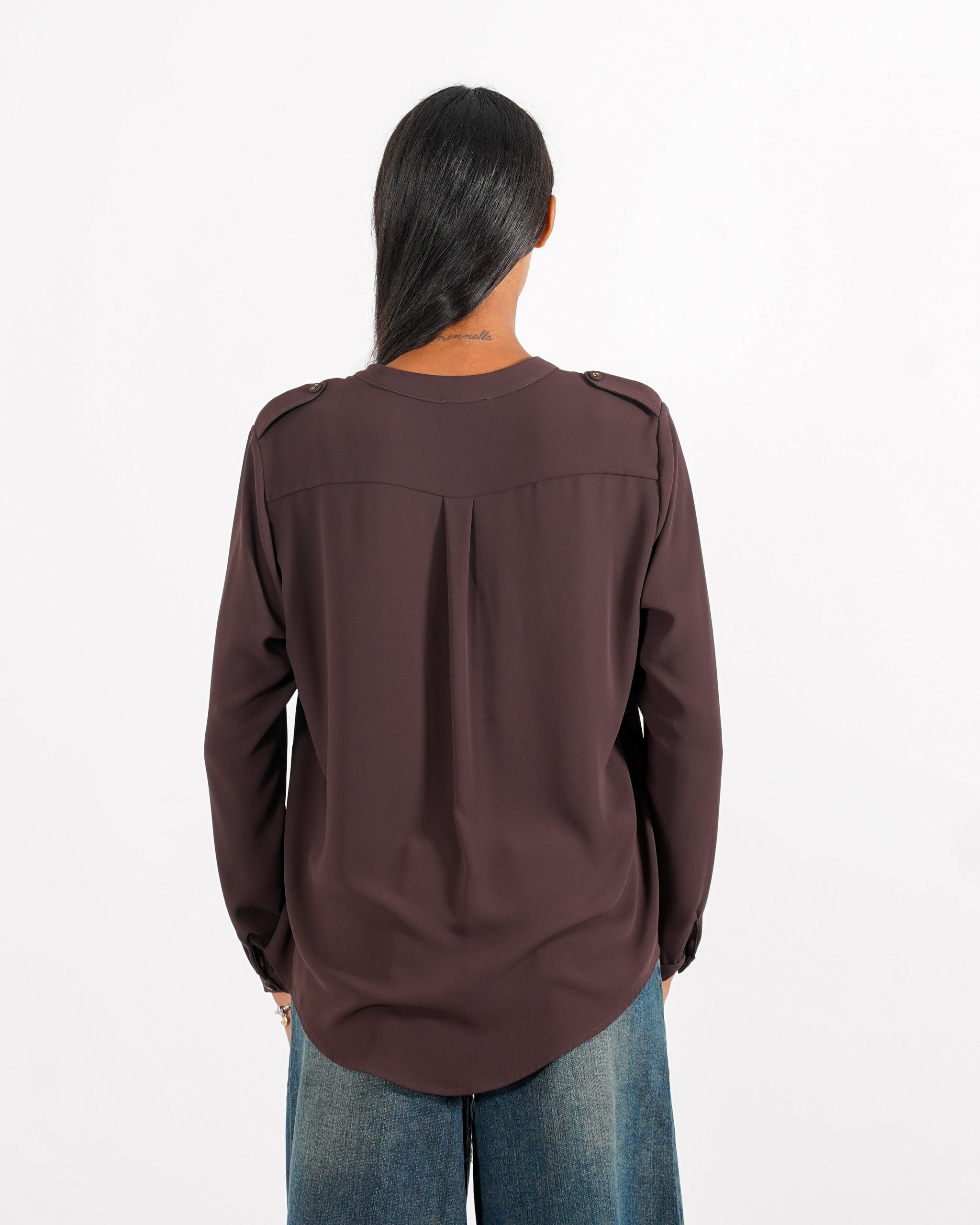 Blusa con tache frontali - Galatea