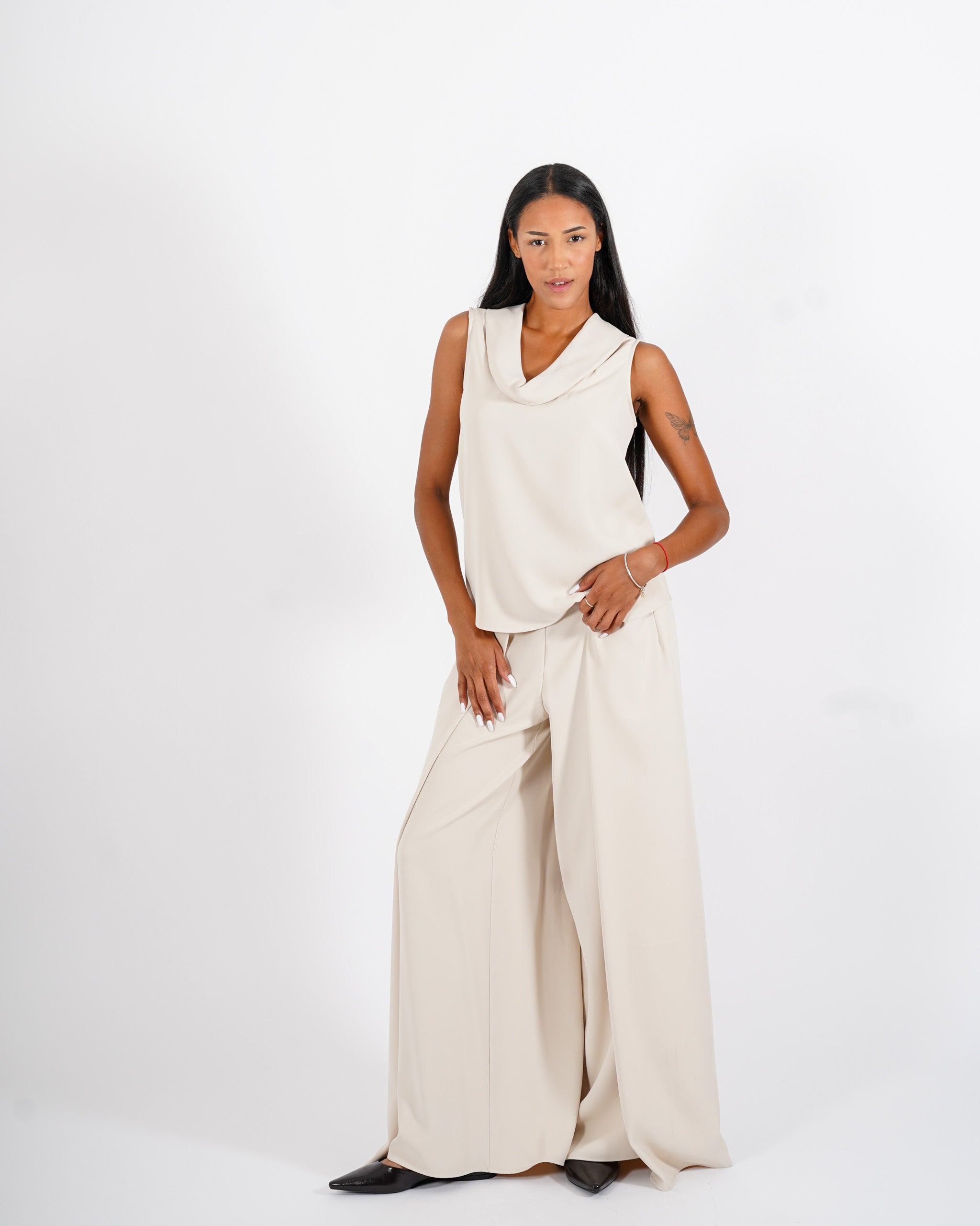Pantaloni con bustino a gamba larga - Giuditta