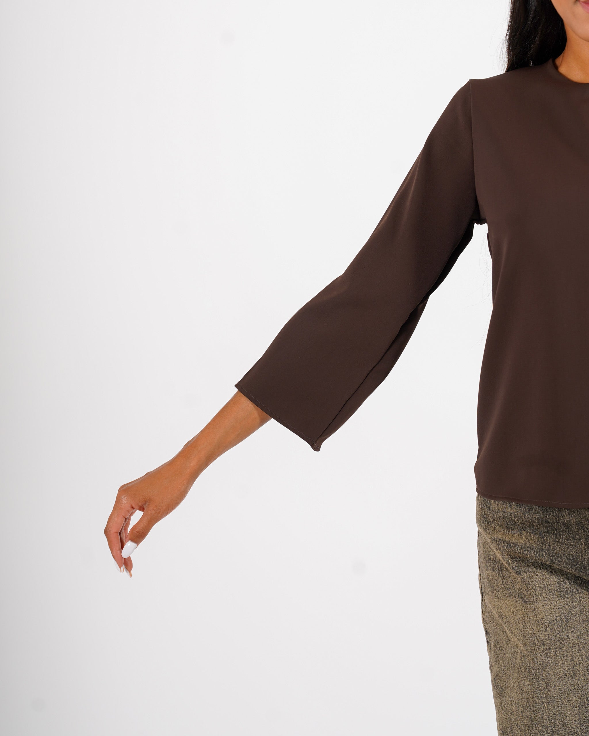 Blusa scollo a v con dettaglio oro - Cleopatra