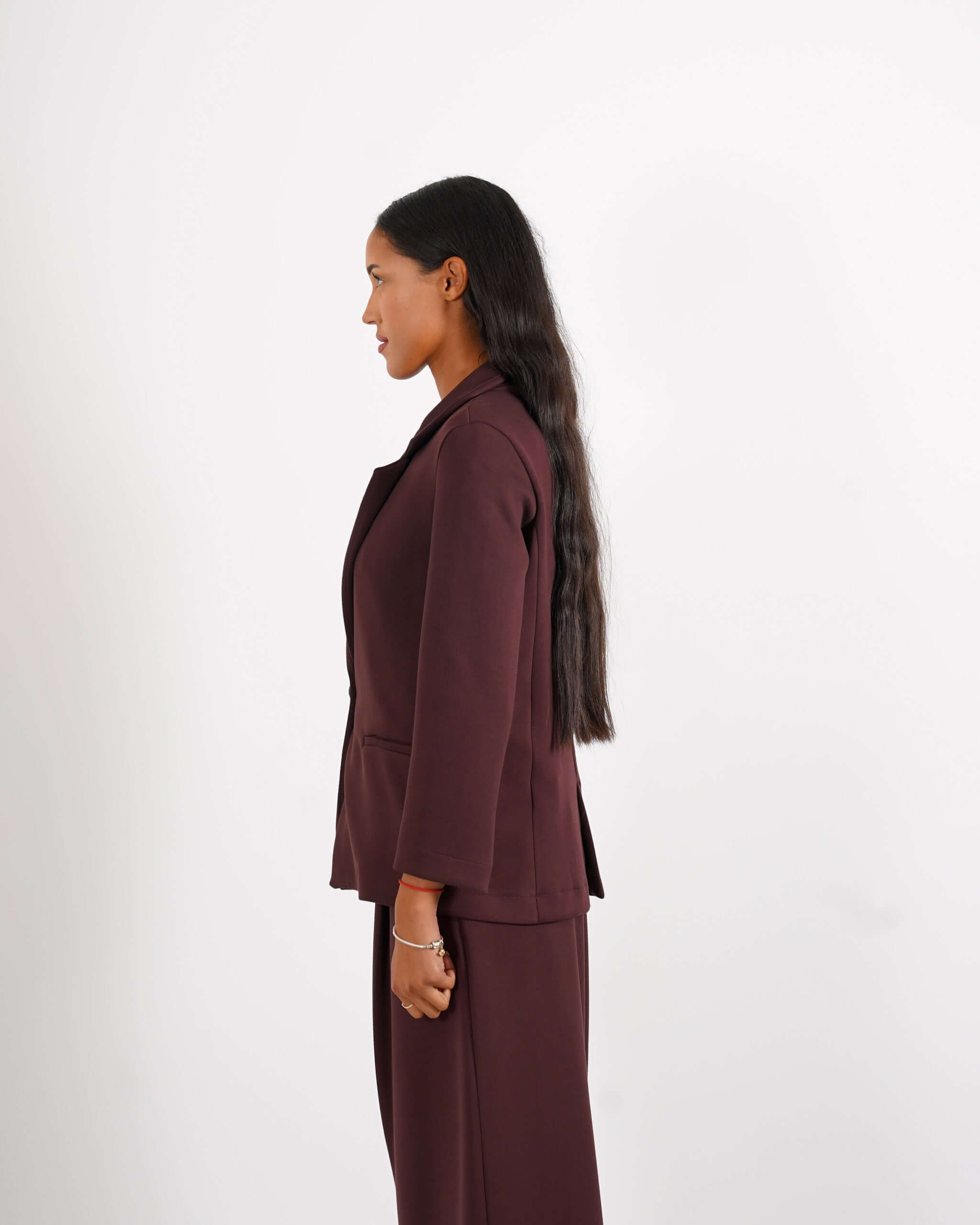 Blazer monopetto in tessuto felpa - Blinken - Hope Fashion