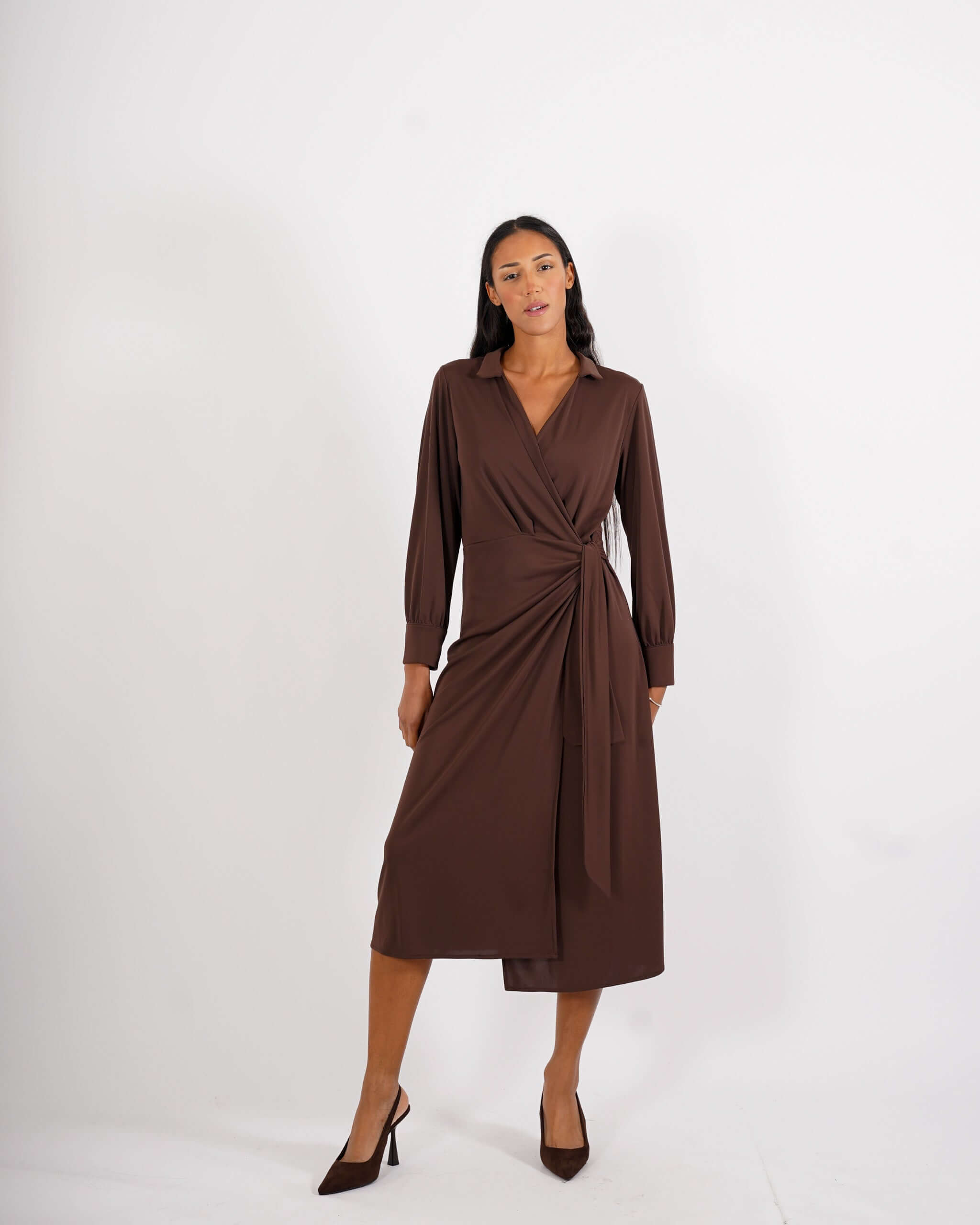 Abito slim con nodo e spacco - Vianello - Hope Fashion