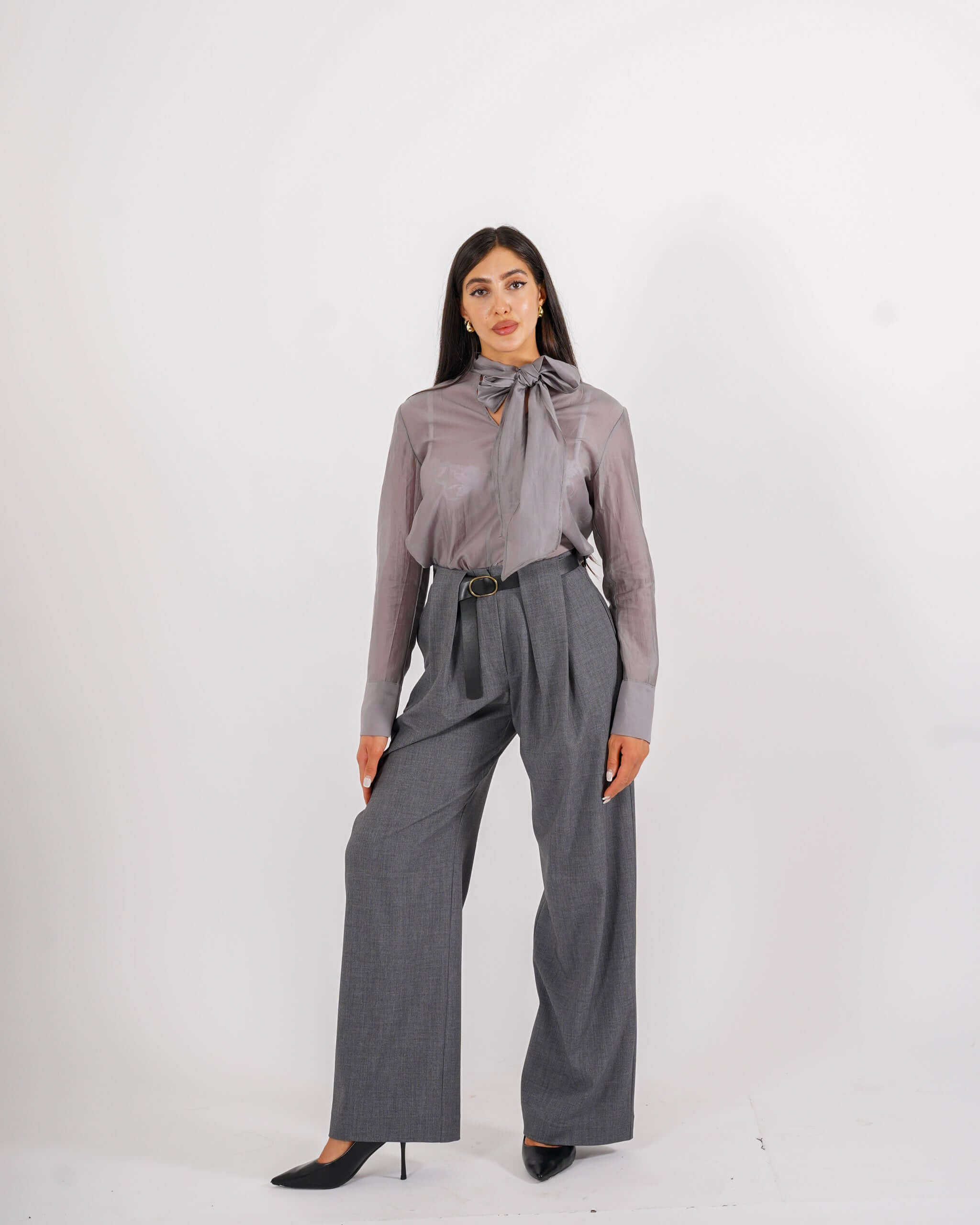 Blusa con chaboud e maniche lunghe - Dorotea