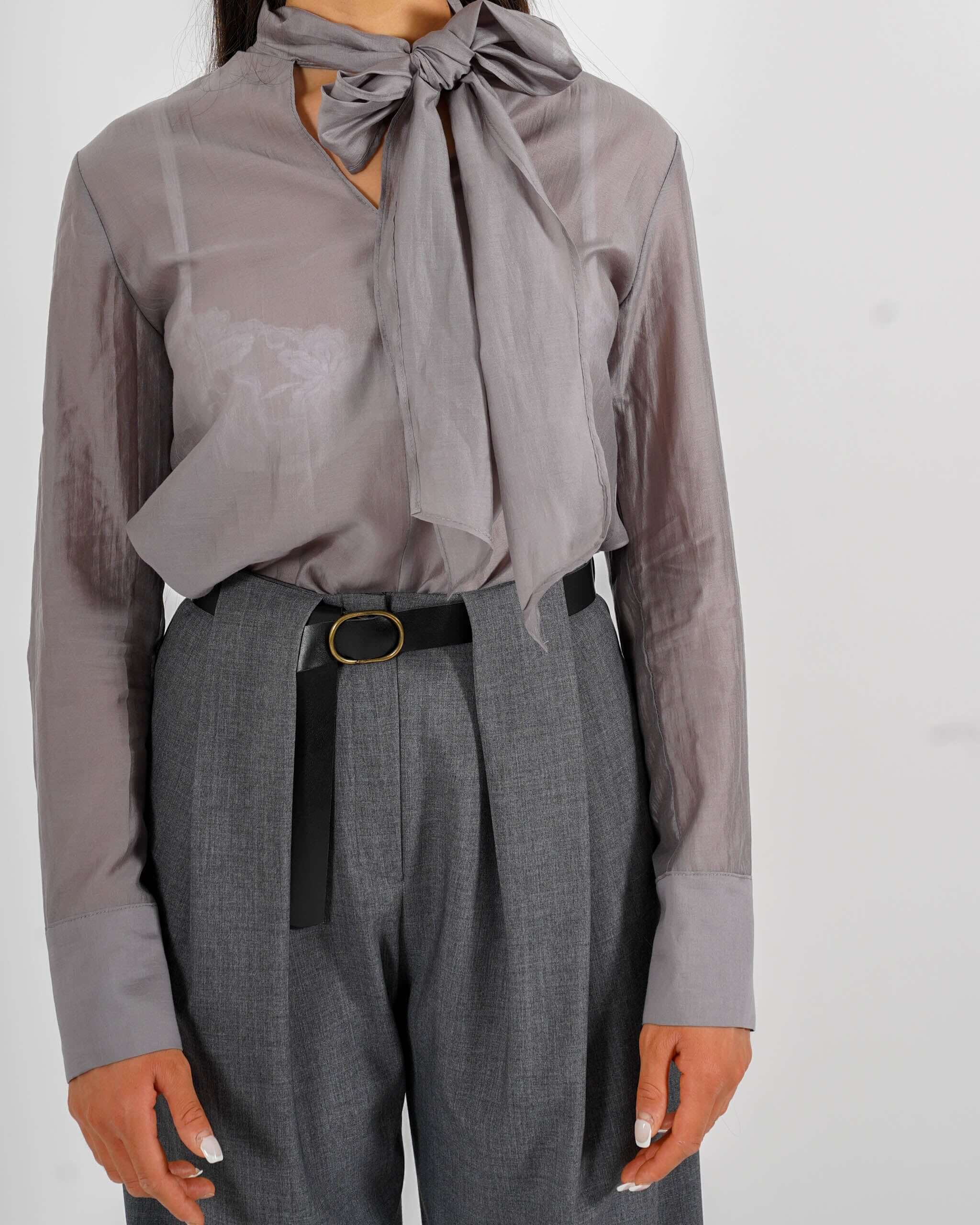 Blusa con chaboud e maniche lunghe - Dorotea
