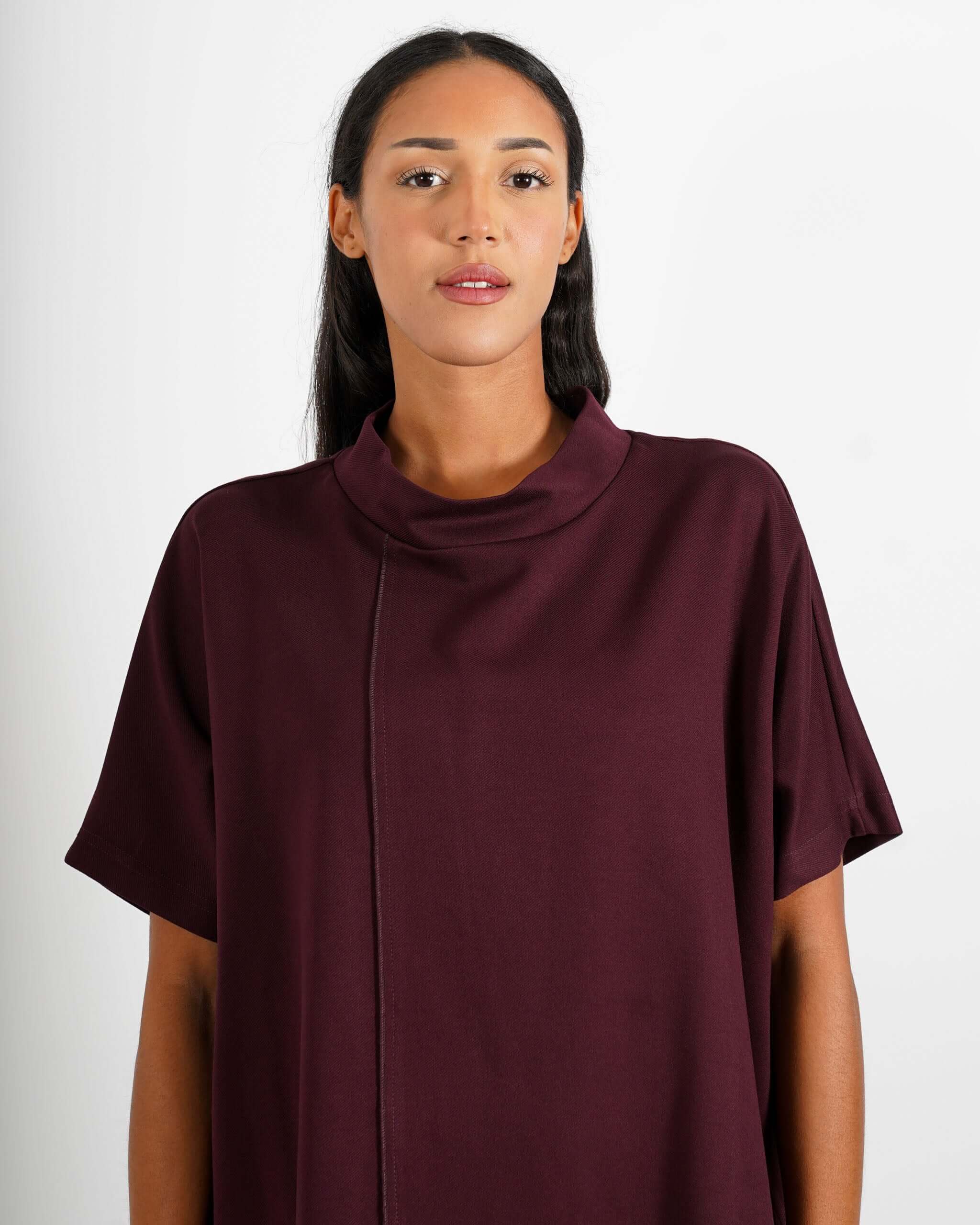 Felpa over asimmetrica in punto stoffa diagonale - Badajoz - Hope Fashion