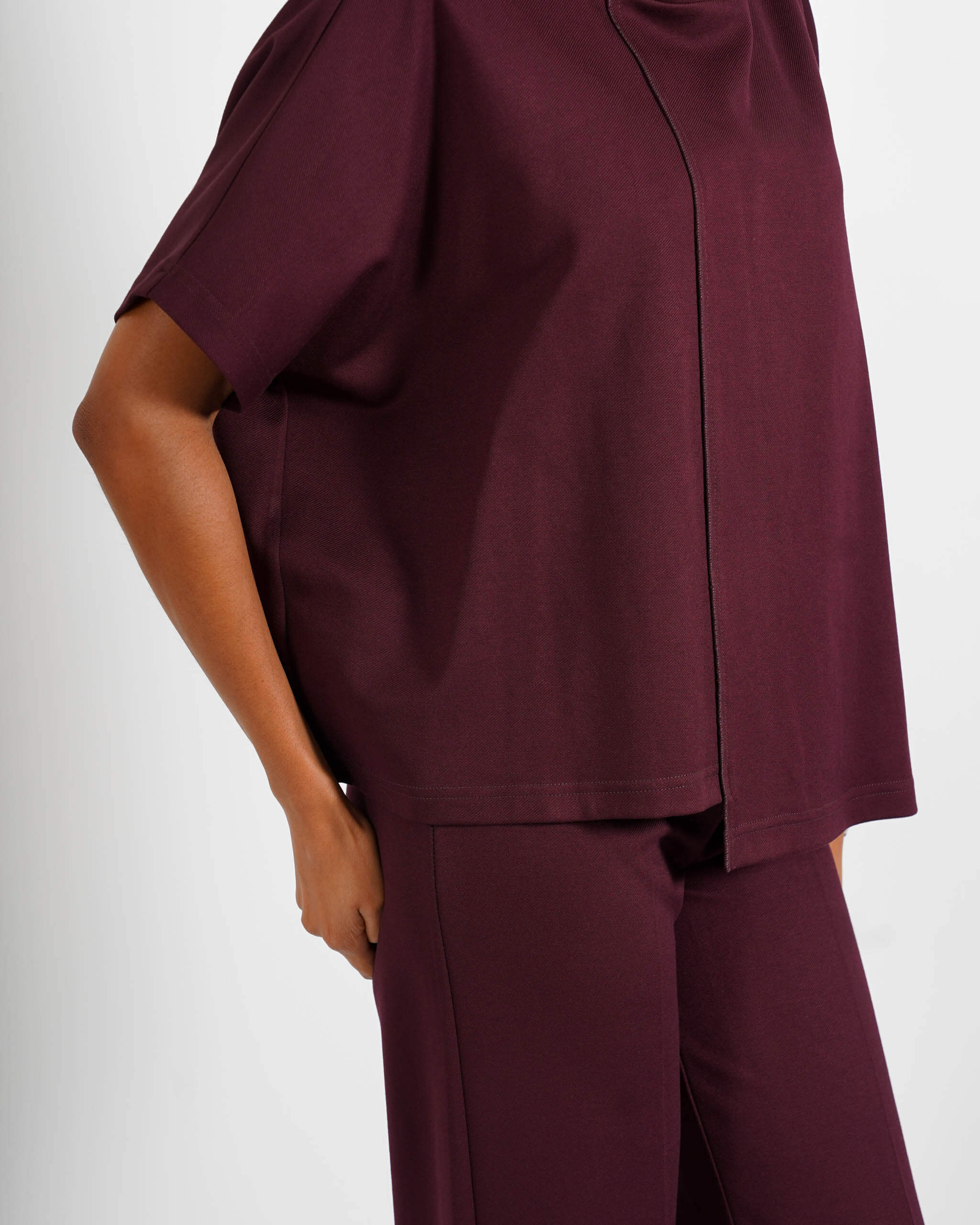 Felpa over asimmetrica in punto stoffa diagonale - Badajoz - Hope Fashion